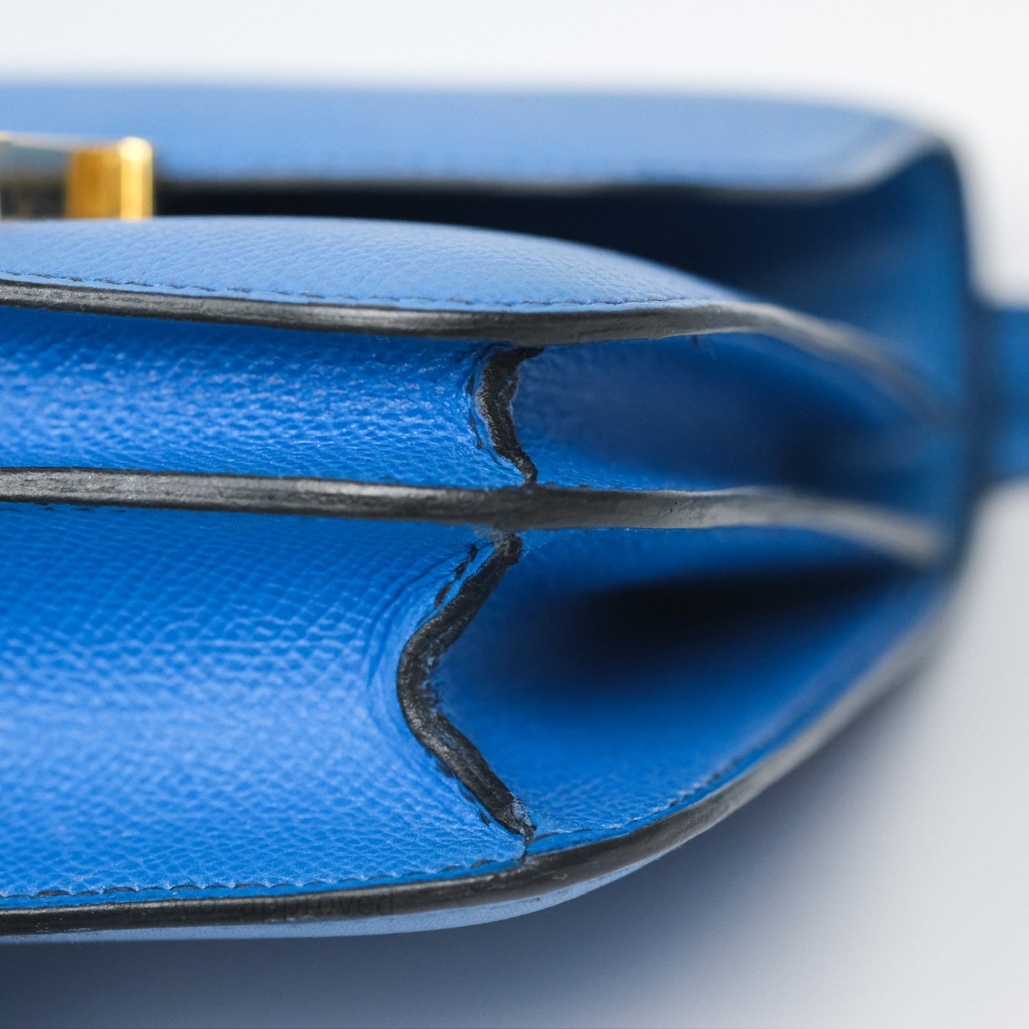 Hermès Constance Mini 18cm Bleu Izmir 7W Epsom Gold Hardware