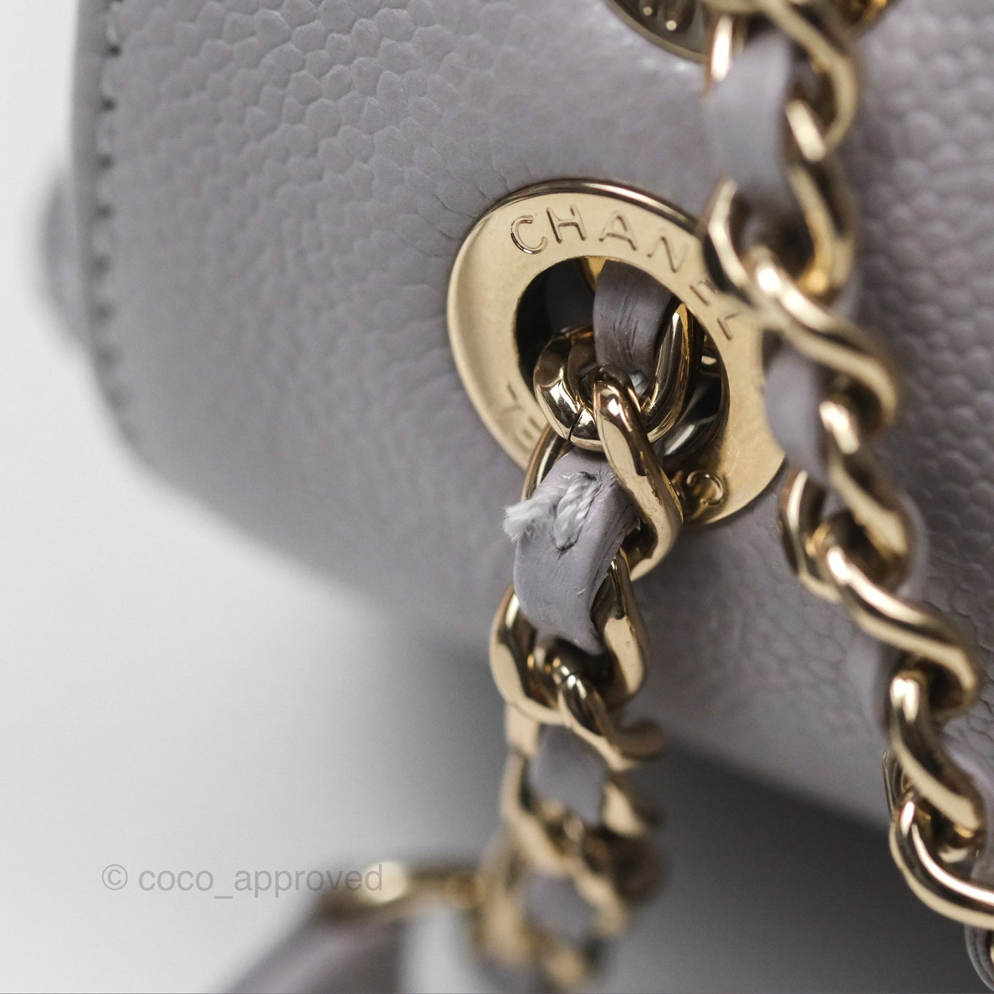 Chanel Mini Business Affinity Backpack Grey Caviar Gold Hardware 22B