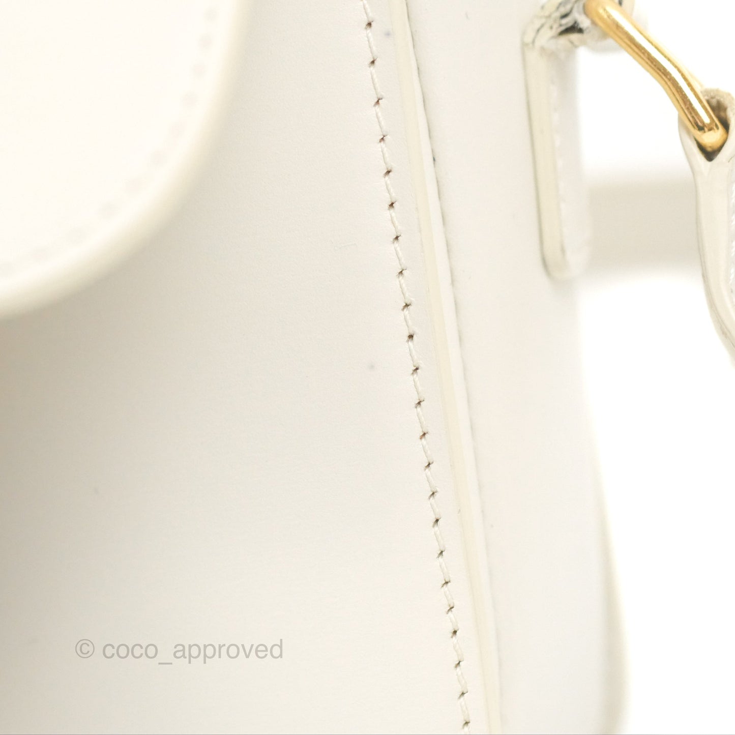 Celine Teen Triomphe Bag Shiny Calfskin White