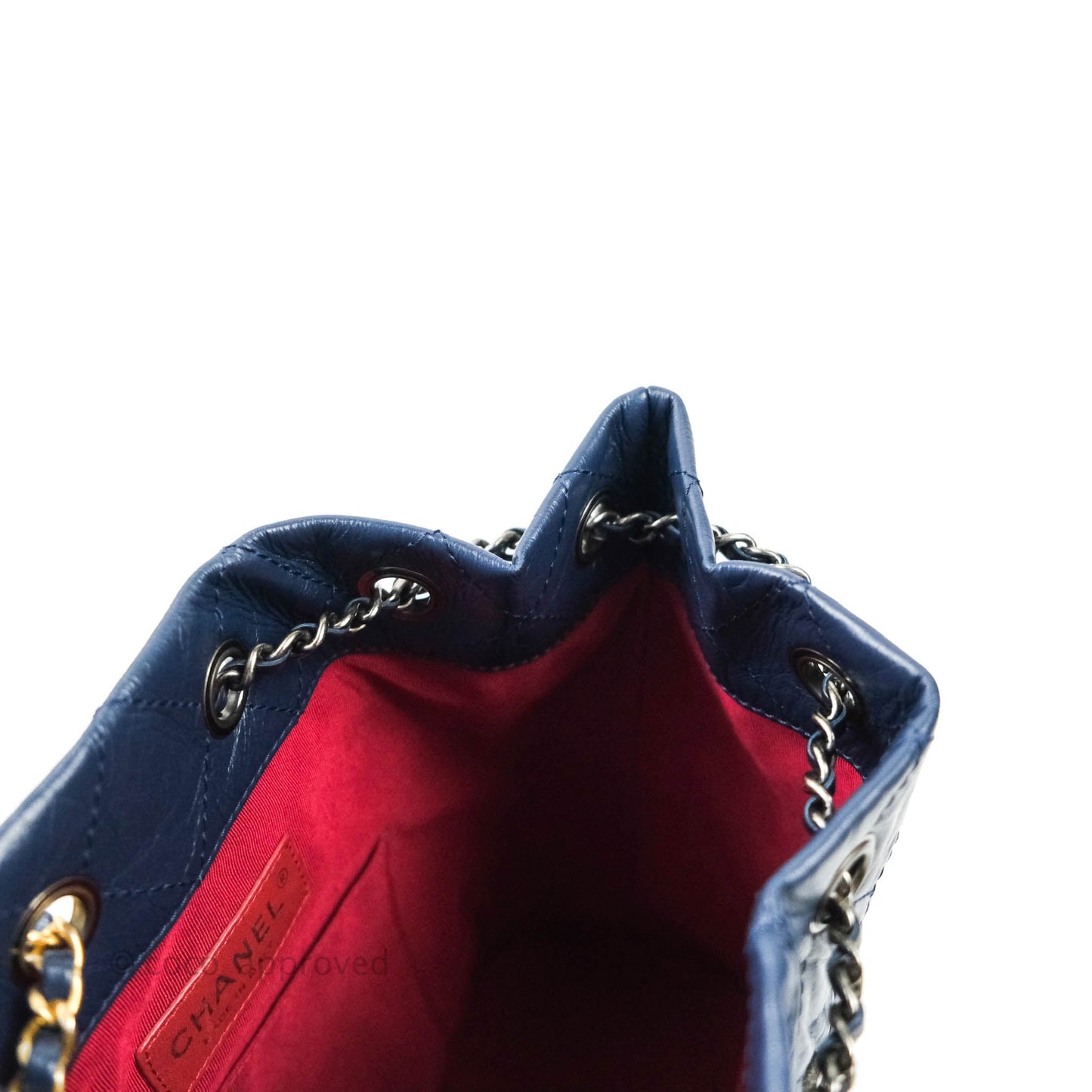 Chanel Small Gabrielle Backpack Navy Black Aged Calfskin