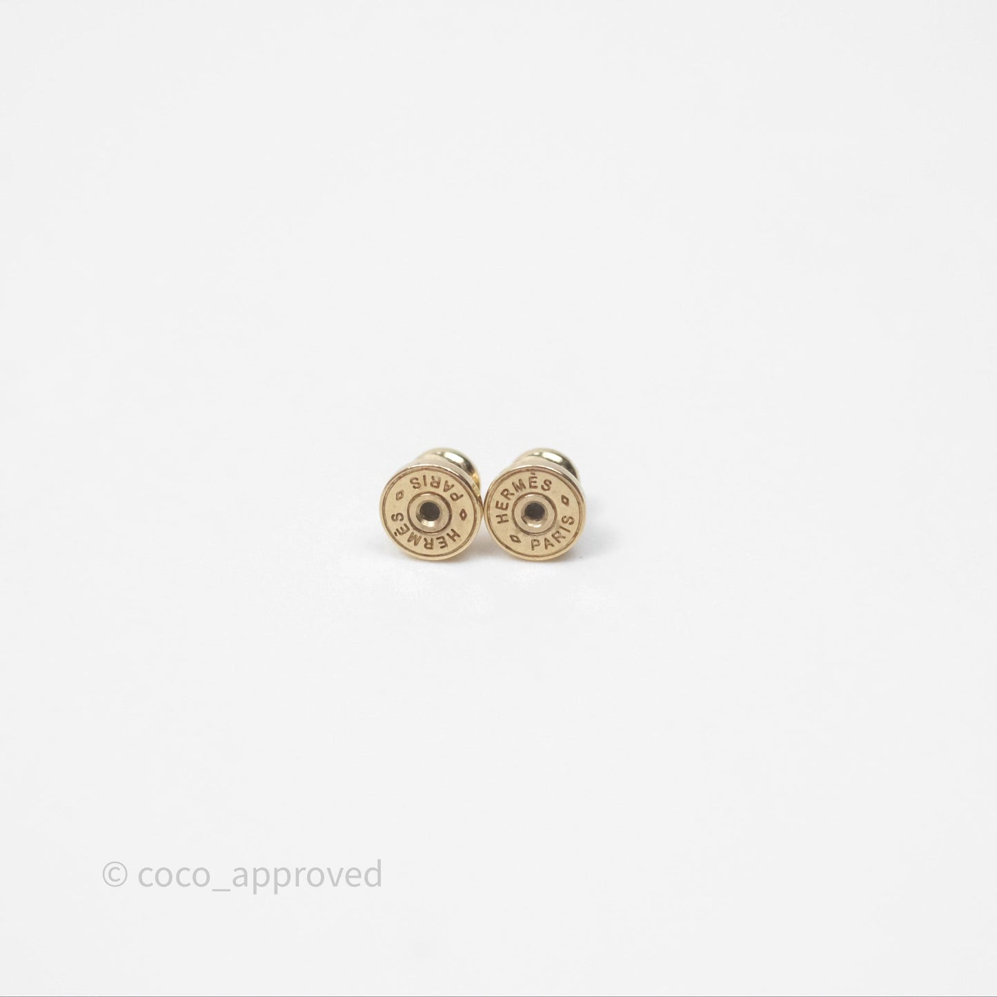 Hermès Amulette Equestre Earrings Gold Tone