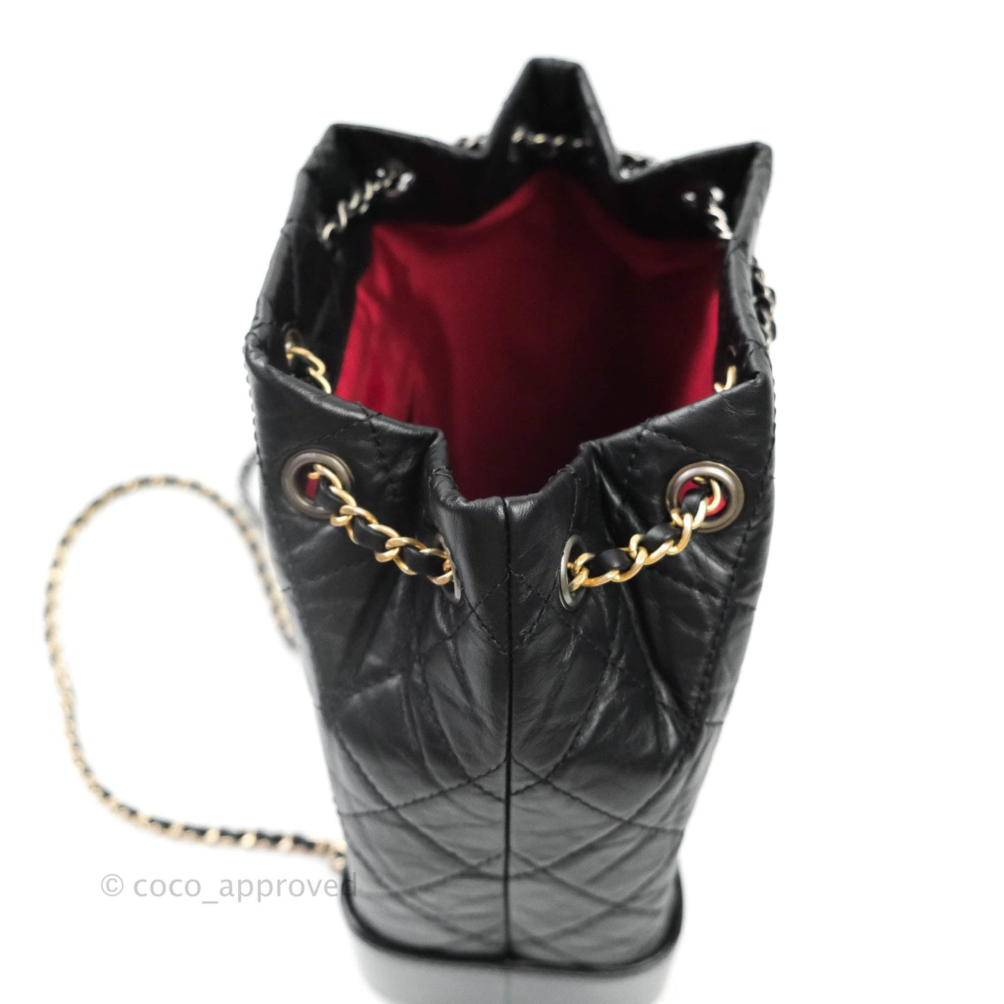 Chanel Small Gabrielle Backpack Black Aged Calfskin