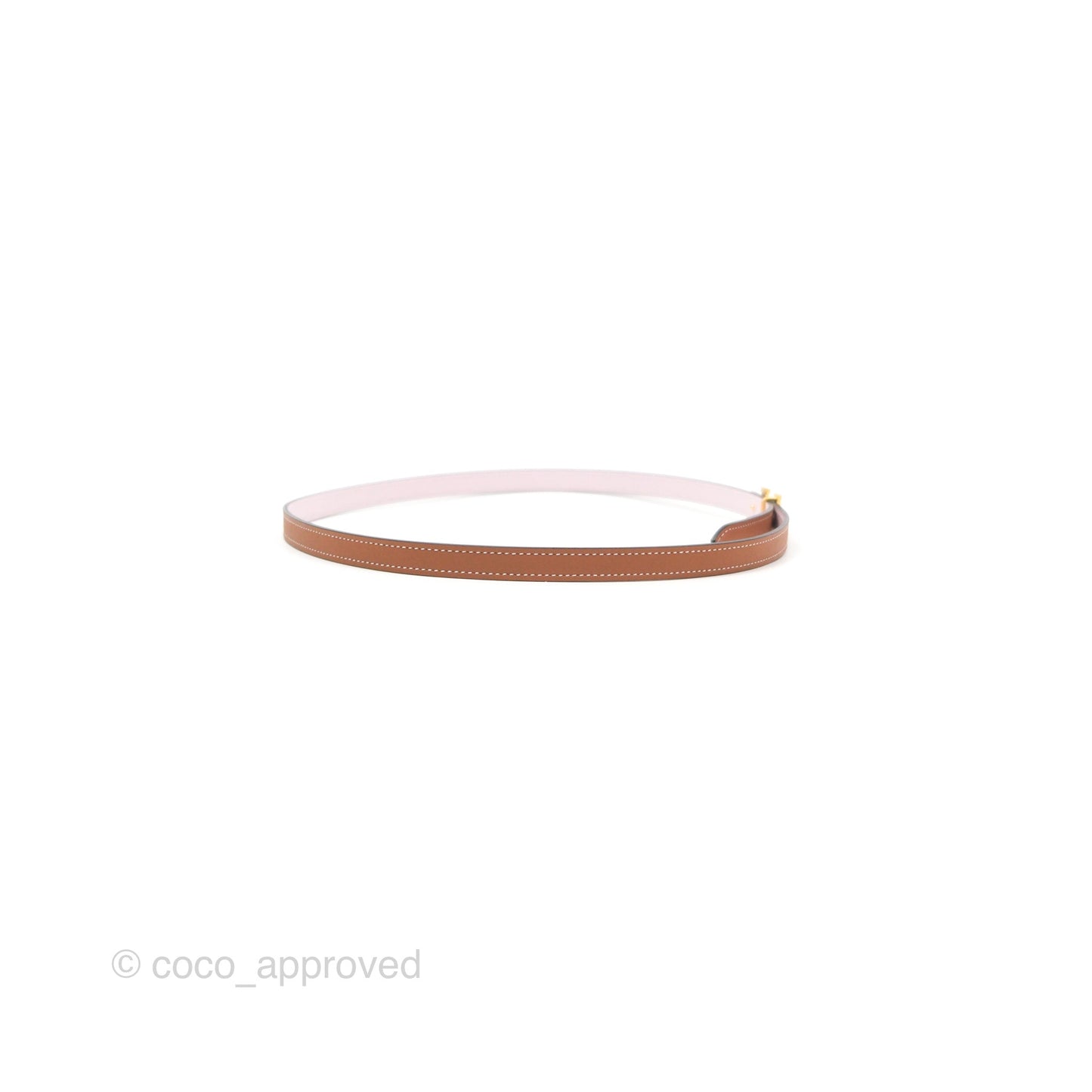 Hermès H Constance Mini Belt Buckle & Reversible Mauve Pale 09/ Gold 37 Swift / Epsom Gold Hardware