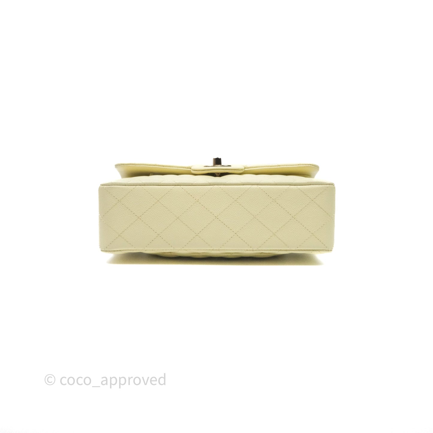 Chanel Small Classic Quilted Flap Yellow Caviar Gold Hardware