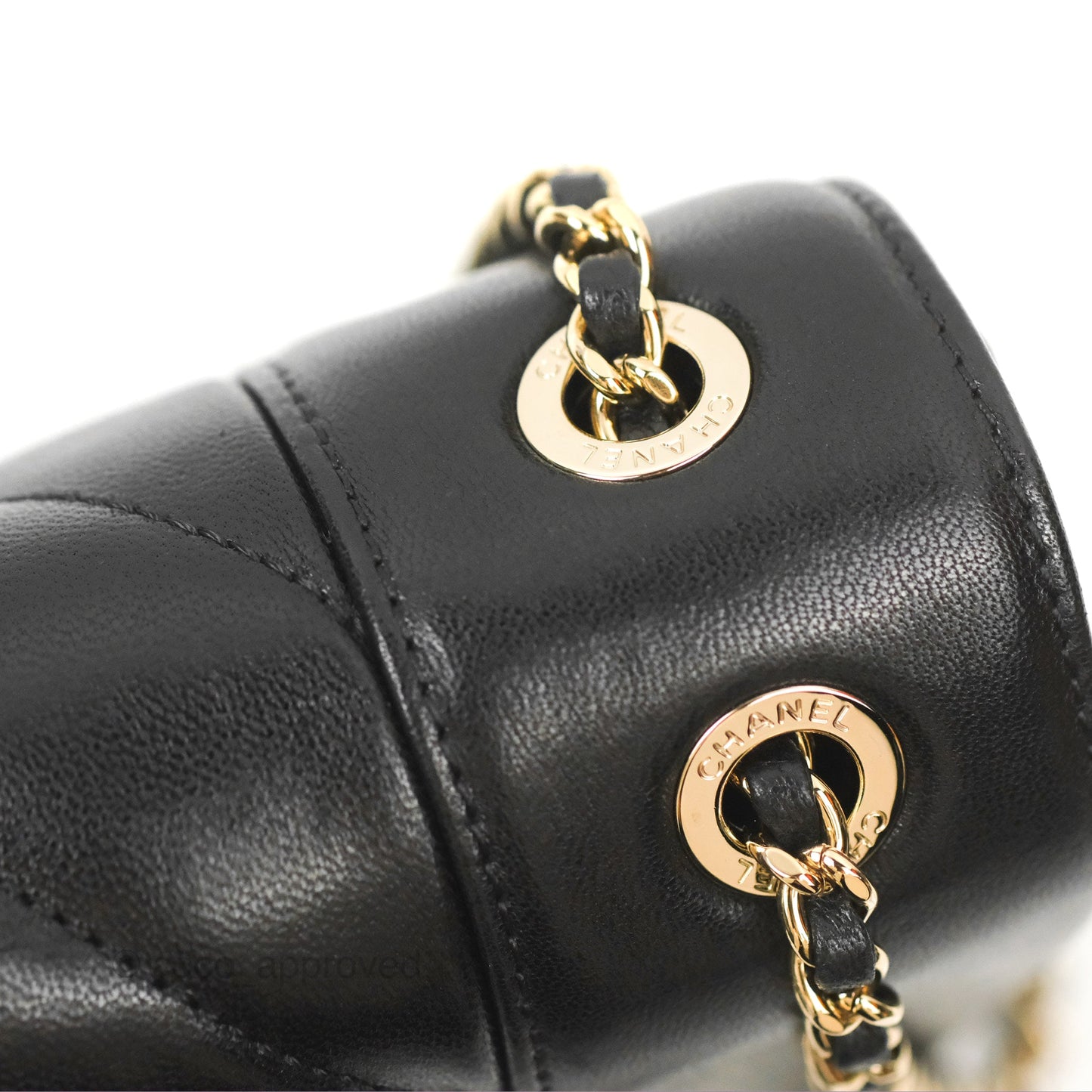 Chanel Chevron Mademoiselle Flap Bag Black Sheepskin Gold Hardware