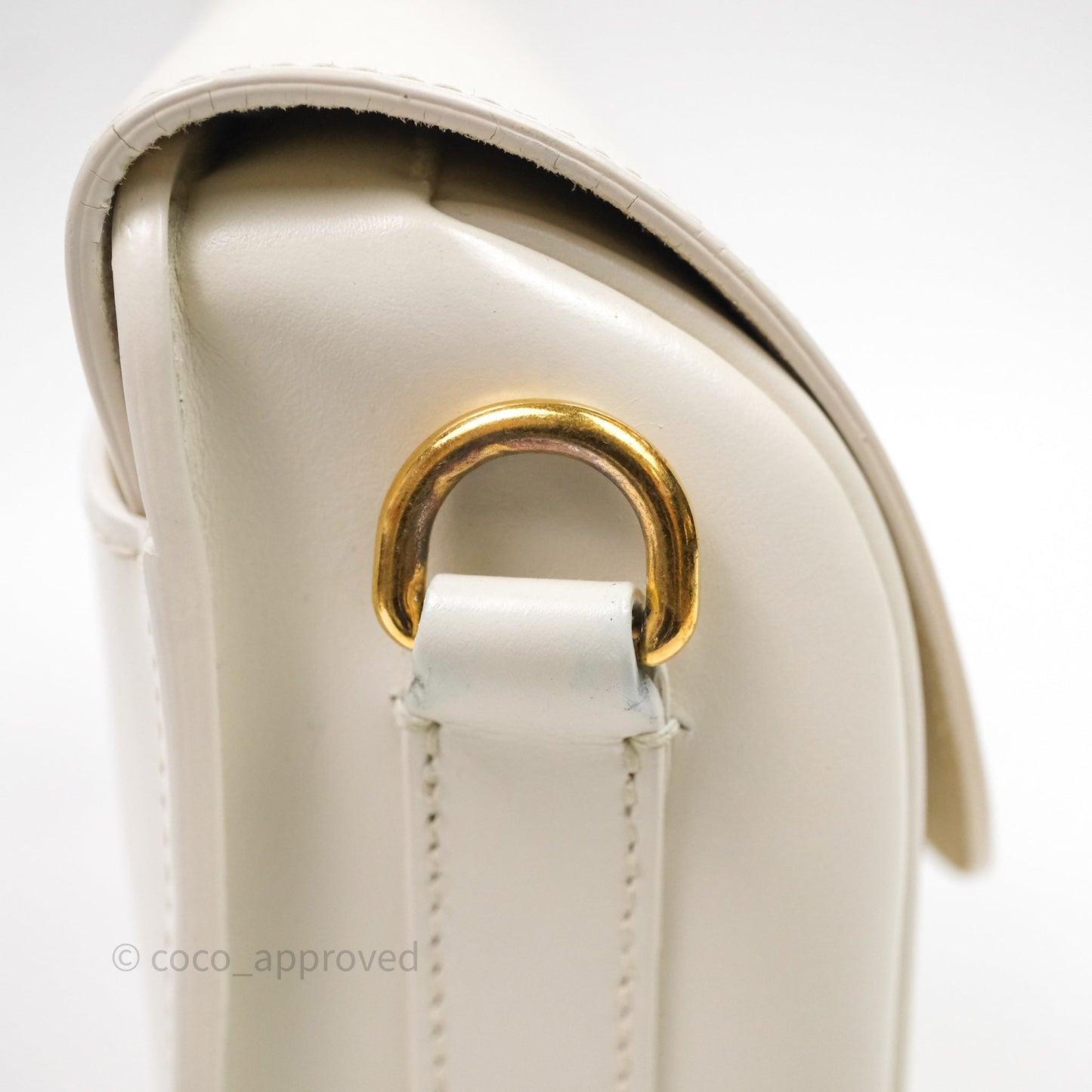 Dior Medium Bobby Bag Off White Calfskin Gold Hardware