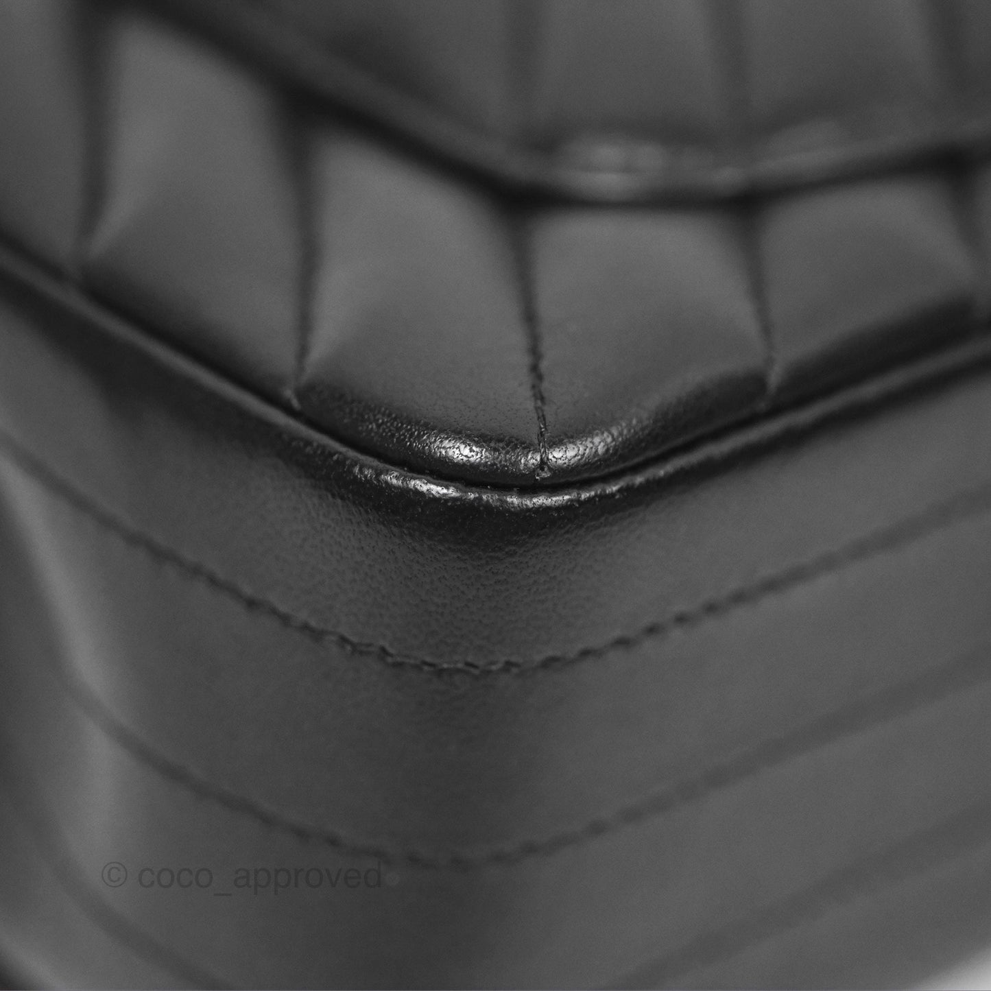 Chanel Mini Rectangular Flap Chevron Black Lambskin Gold Hardware