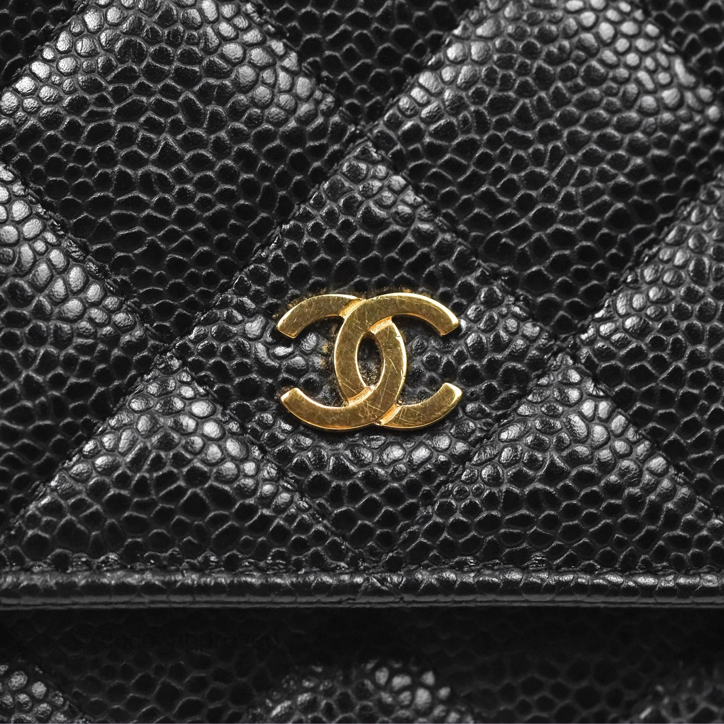 Chanel Classic Wallet on Chain WOC Quilted Black Caviar Gold Hardware