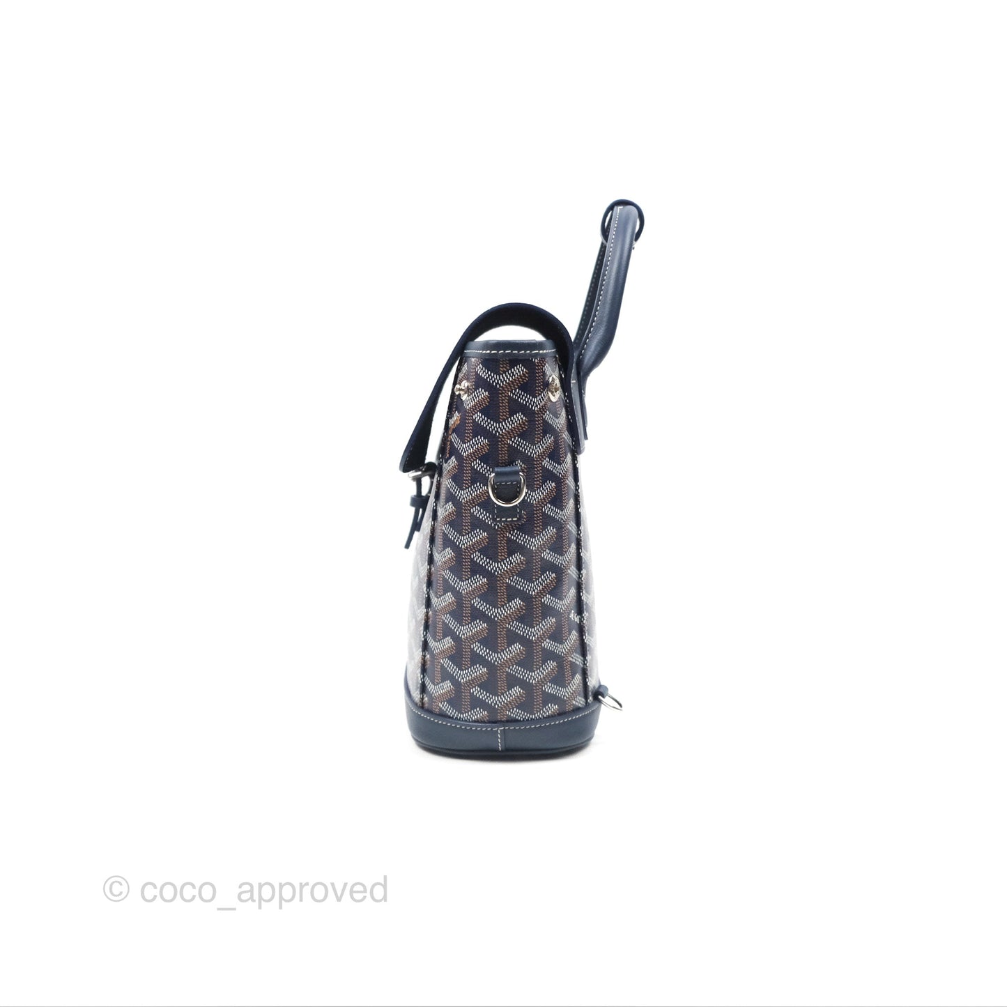 Goyard Mini Alpin Backpack Navy Blue Goyardine Calfskin