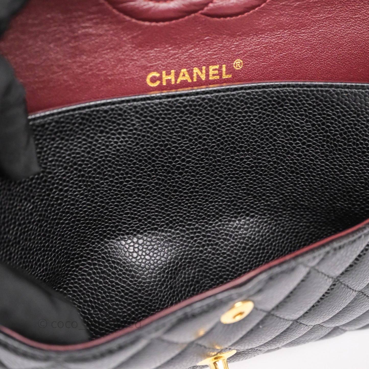 Chanel Classic M/L Medium Flap Quilted Black Caviar Gold Hardware