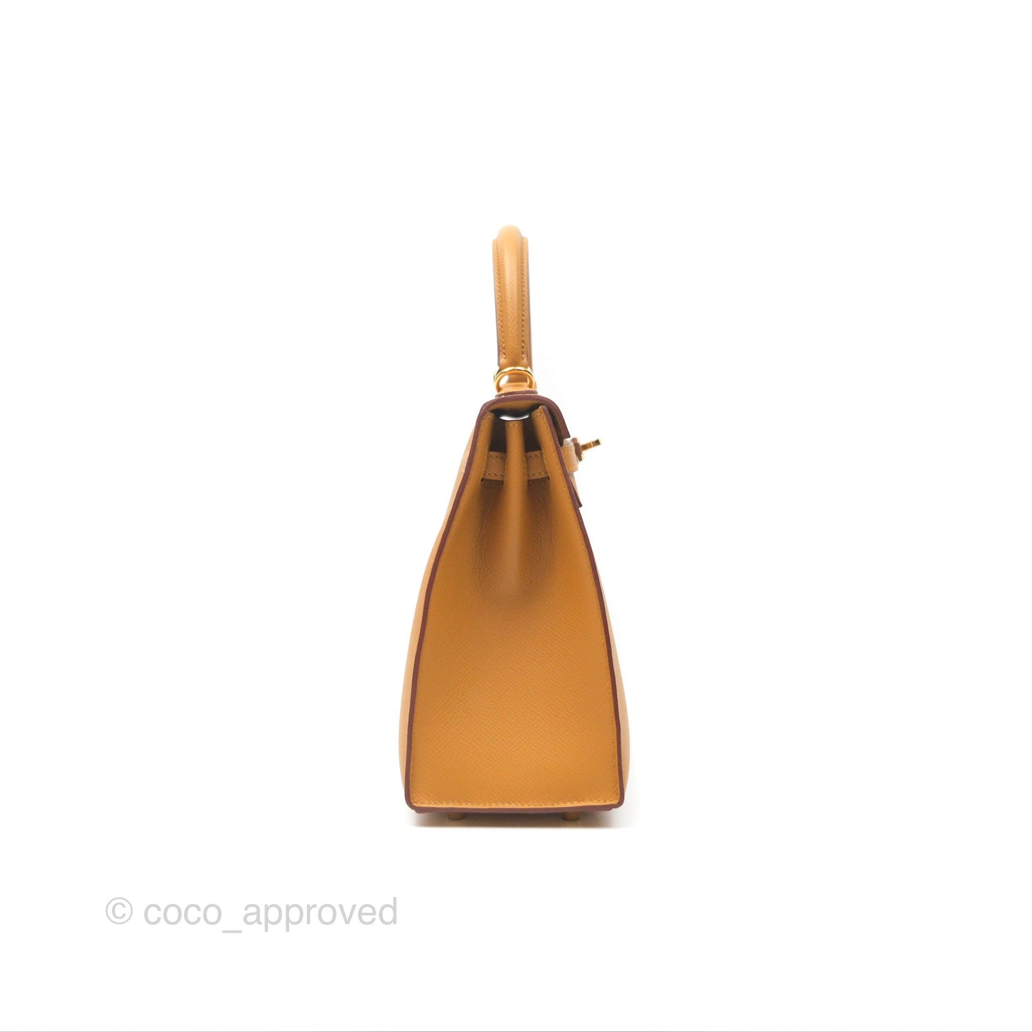 Hermès Sellier Kelly 25 Sesame 2S Epsom Gold Hardware
