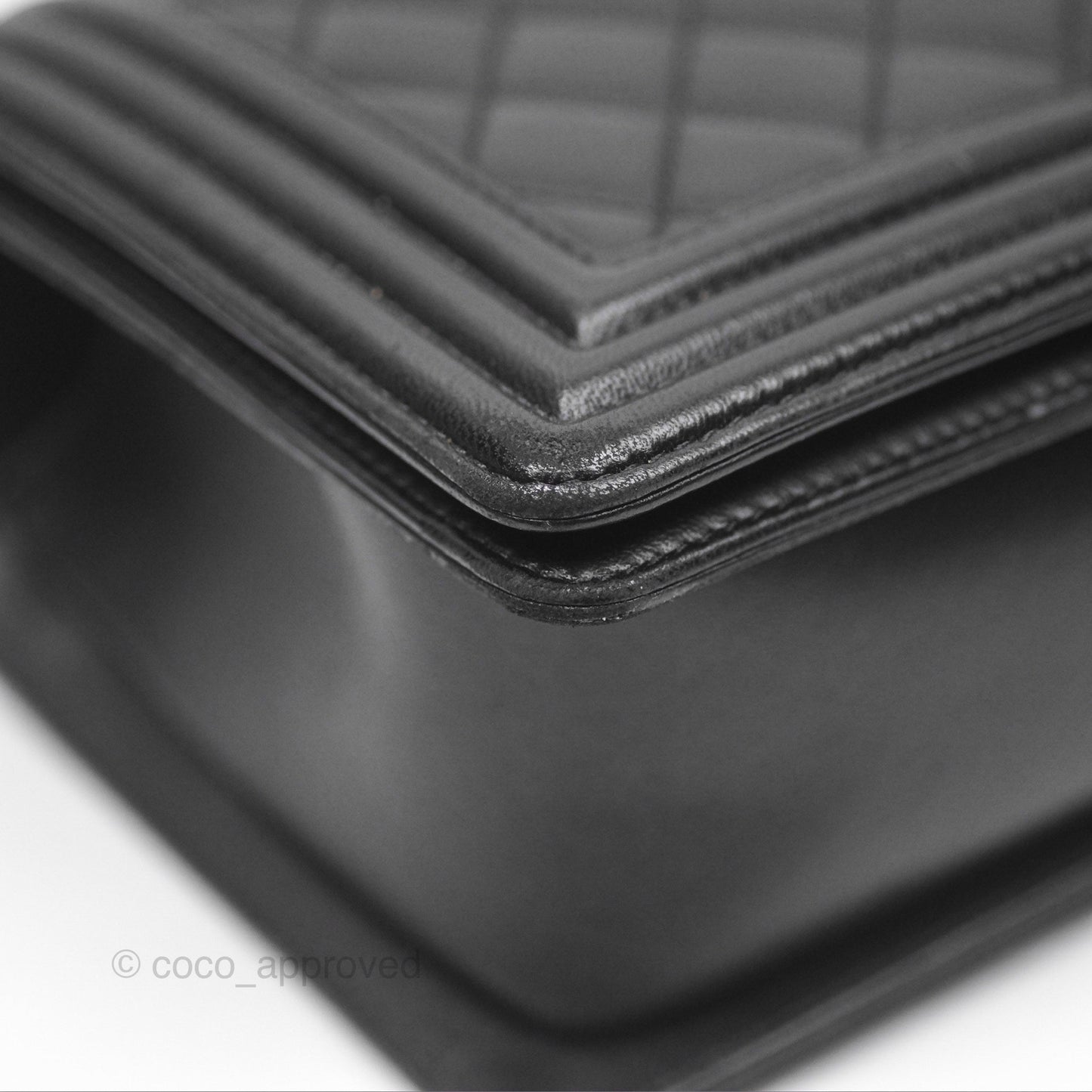 Chanel Medium Boy Quilted Black Lambskin Ruthenium Hardware