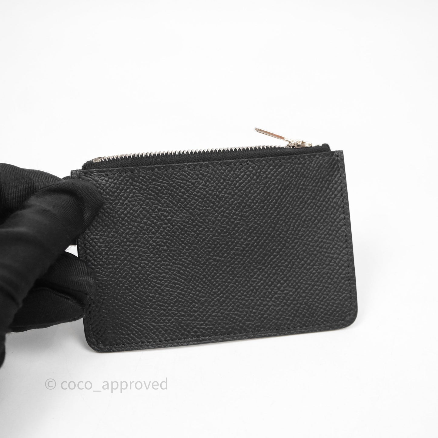 Hermès Constance Slim Wallet Noir 89 Epsom Palladium Hardware