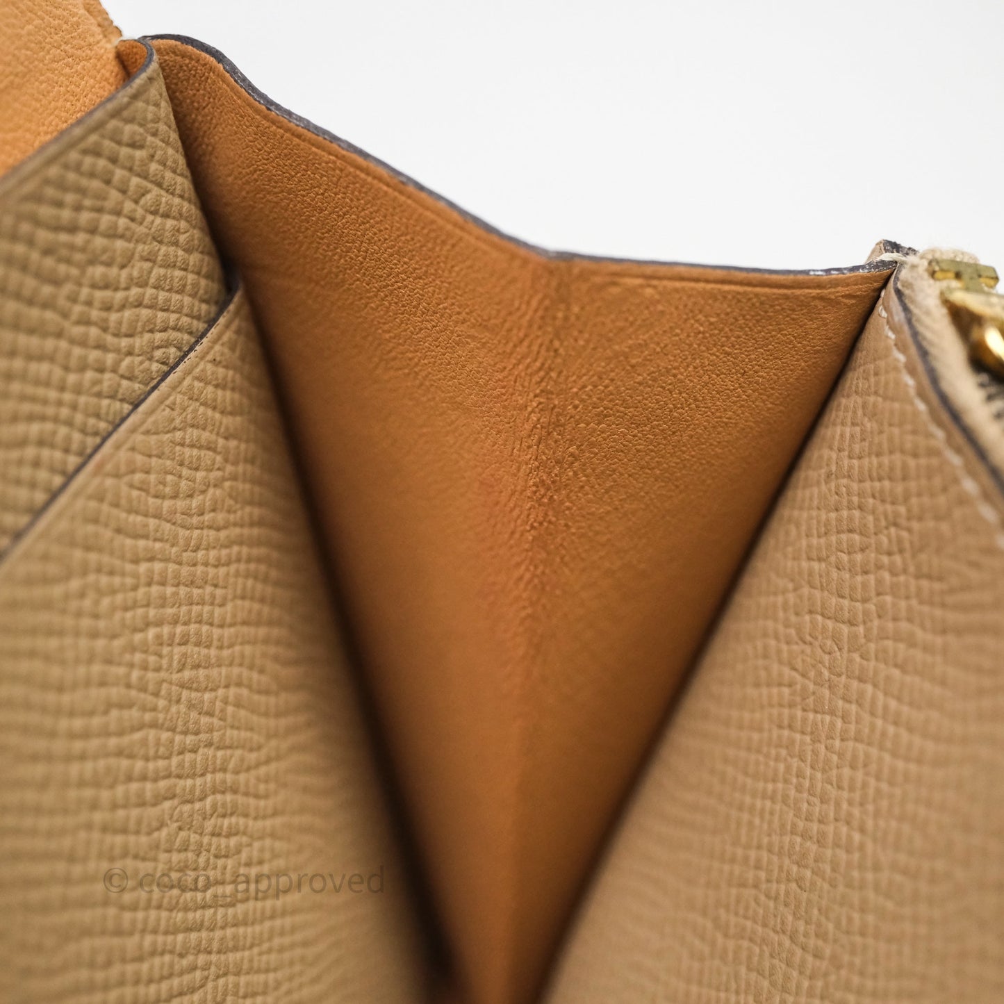 Hermès Constance Short Wallet Trench Epsom Gold Hardware