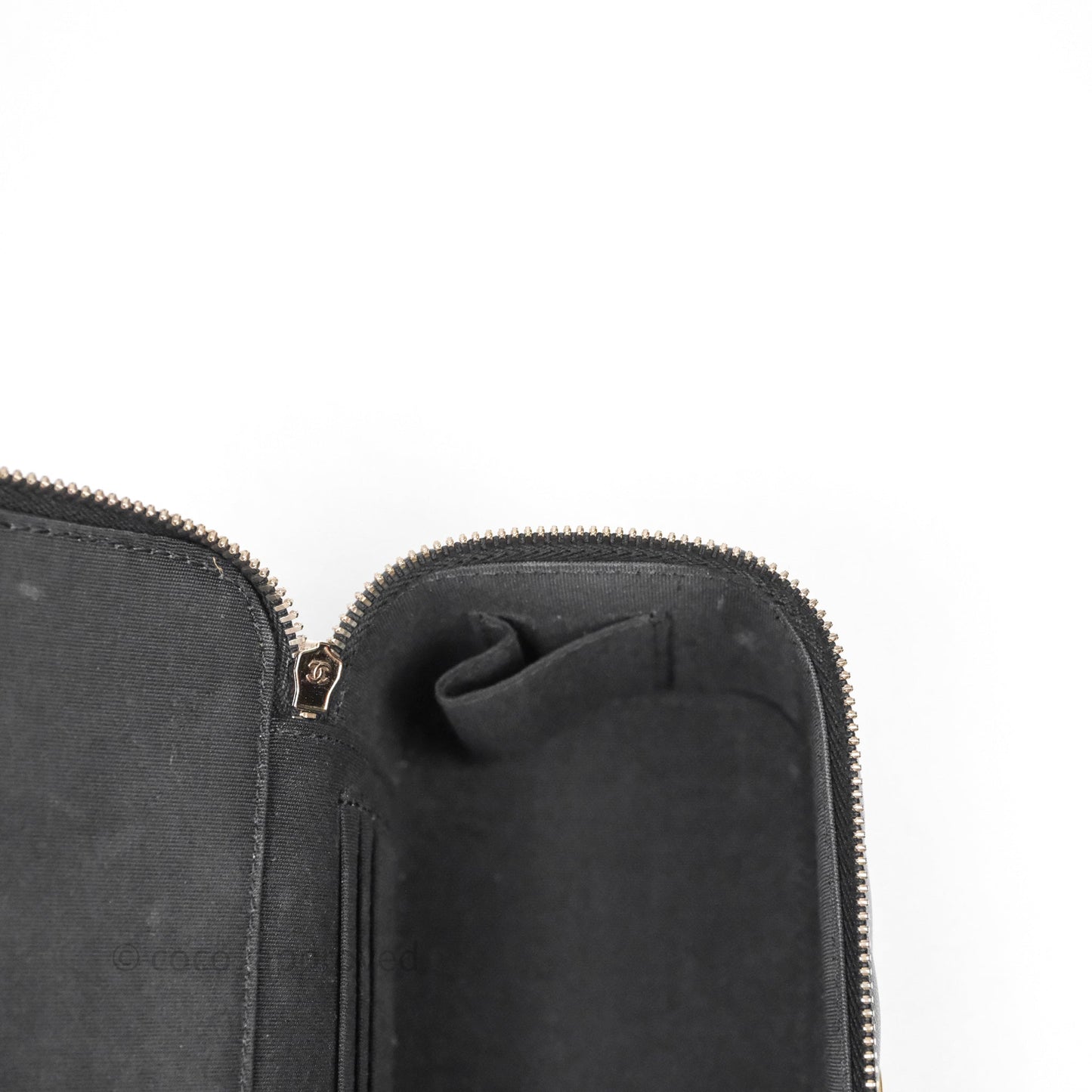 Chanel Vanity Rectangular Top Handle Black Lambskin Gold Hardware