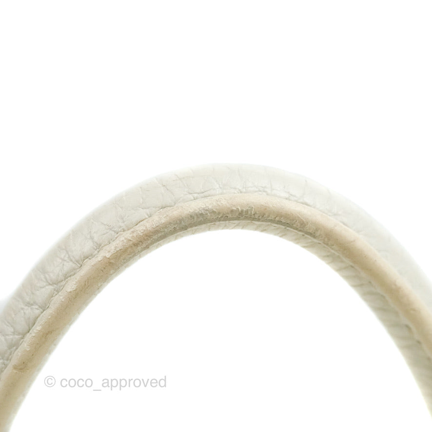 Hermes Lindy 30 White Clemence Palladium Hardware