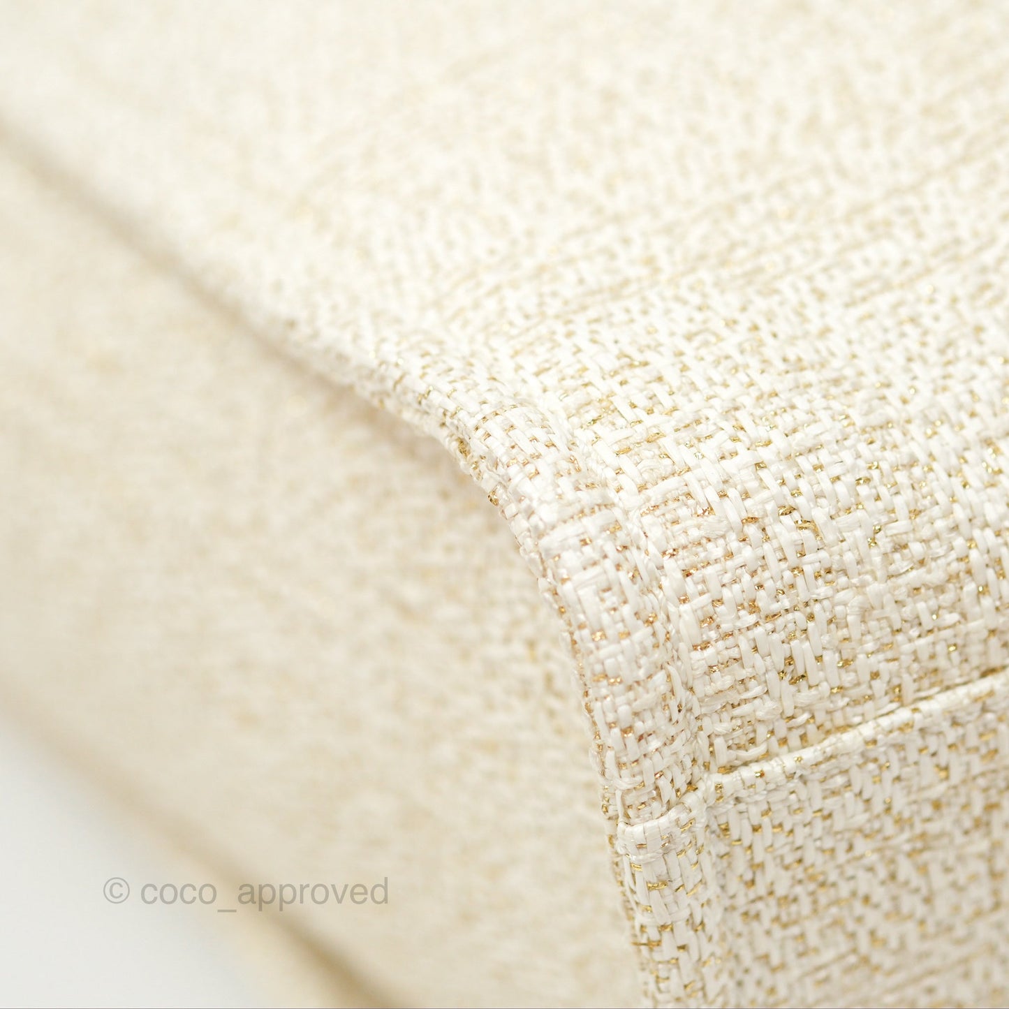 Chanel Medium Deauville Tote Ivory Lurex Boucle Gold Hardware
