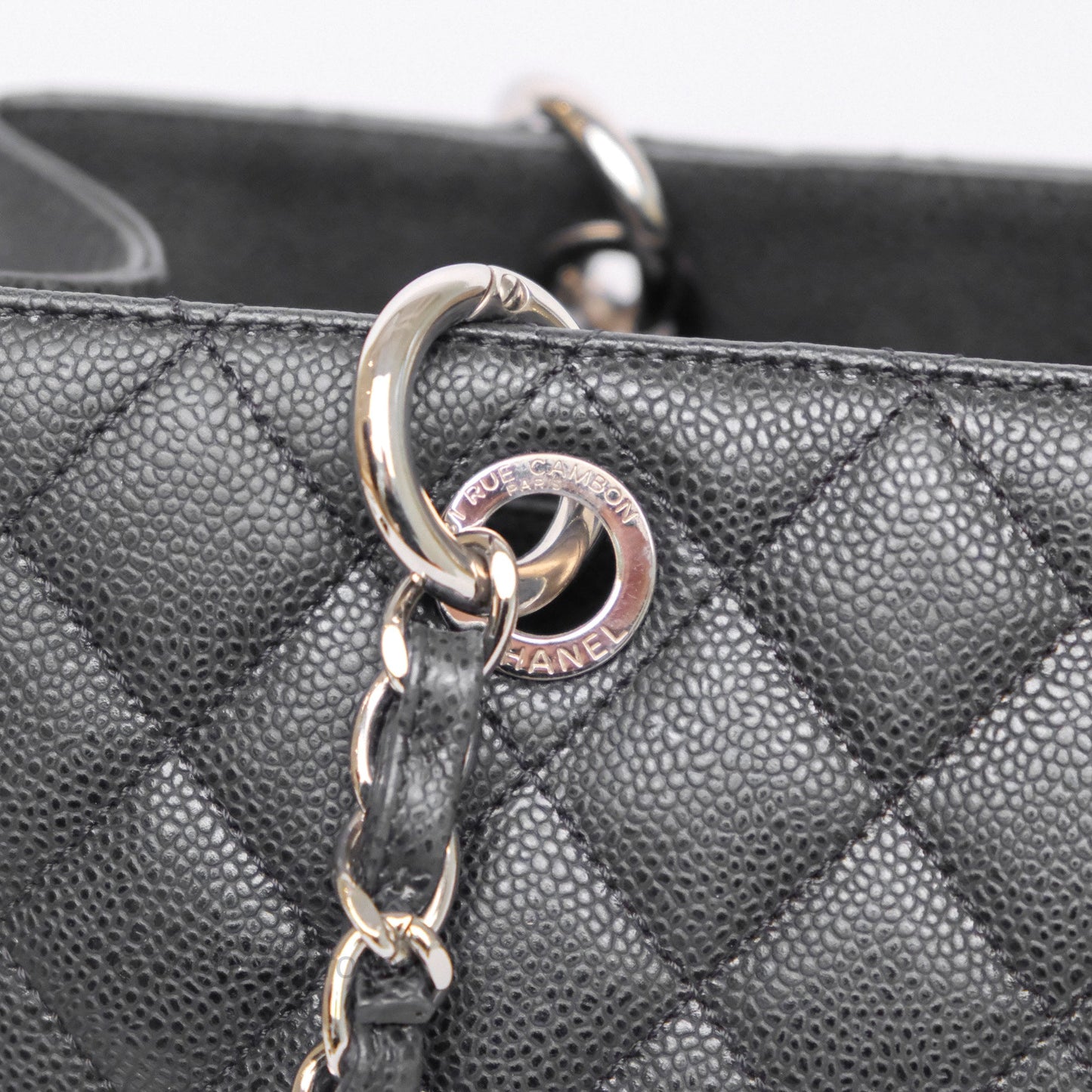 Chanel GST Black Caviar Silver Hardware