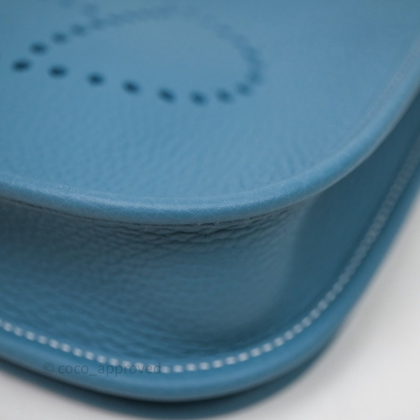 Hermès Evelyne 23 Bleu Jean 75 Clemence Palladium Hardware