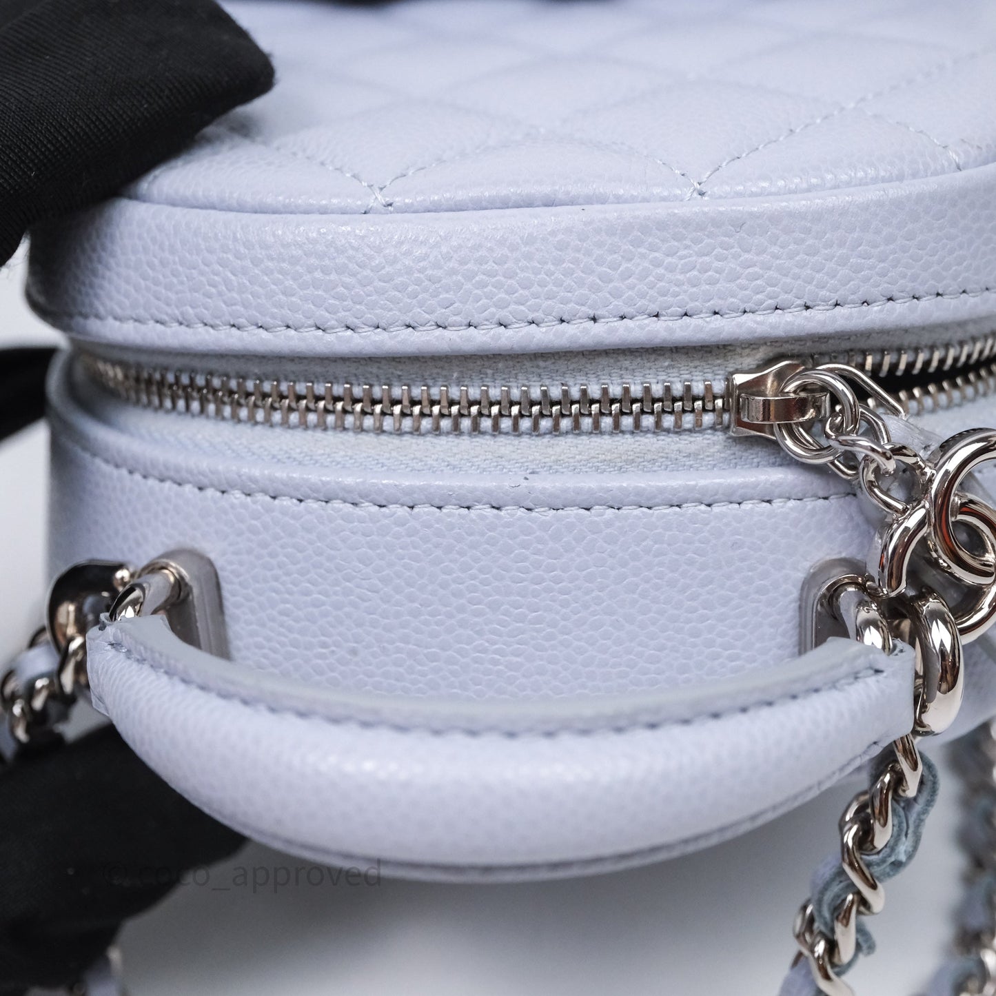 Chanel Classic Mini Backpack Light Blue Caviar Silver Hardware