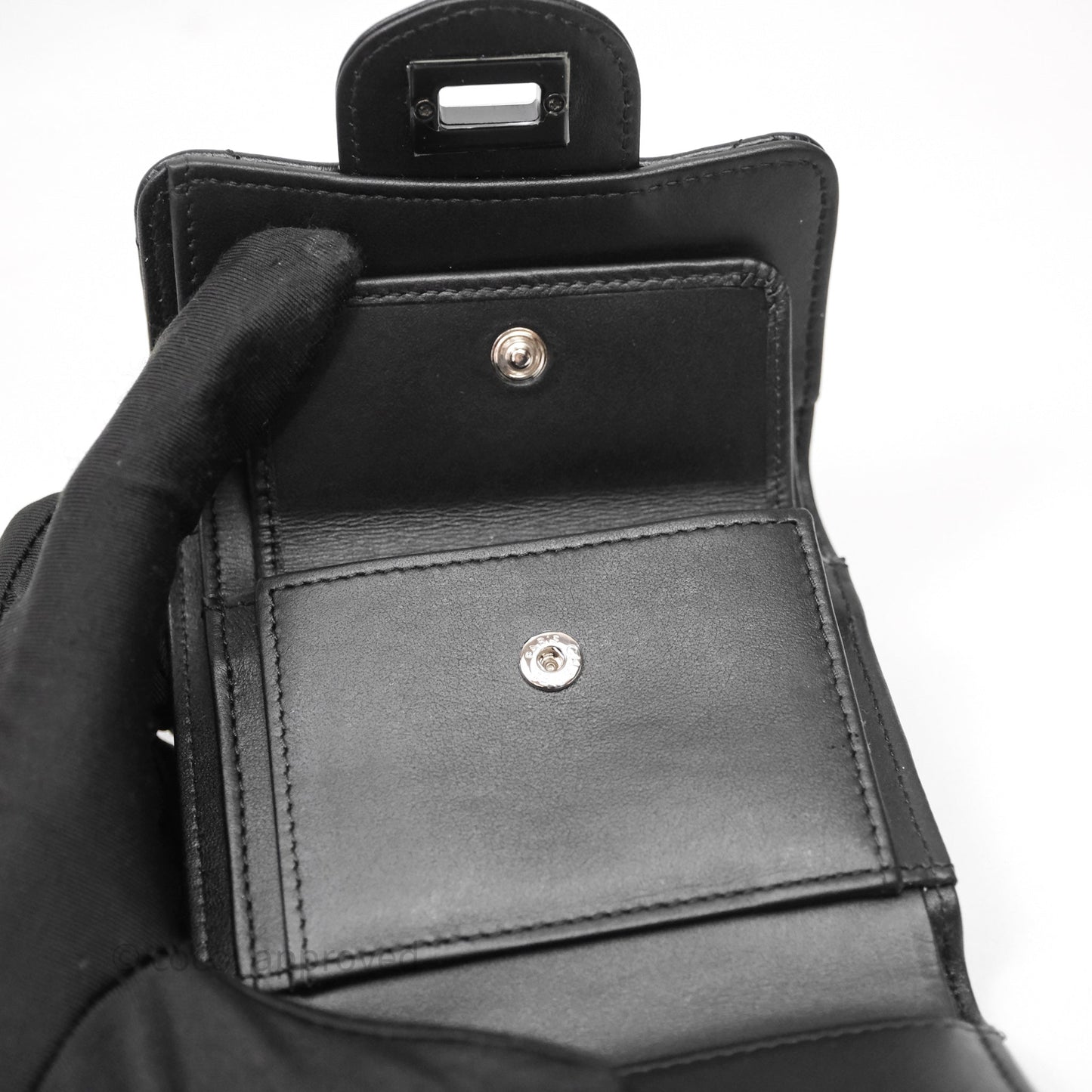 Chanel Chevron Reissue Wallet So Black Aged Calfskin