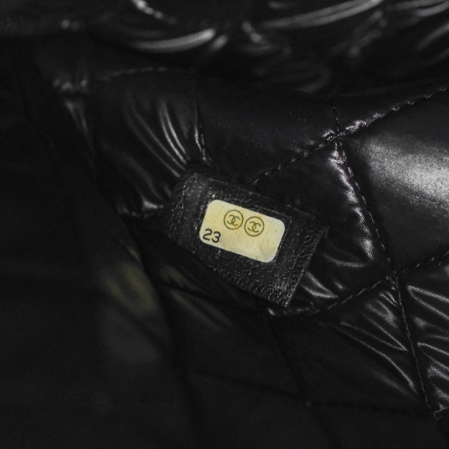 Chanel Mademoiselle Quilted Large O Case Clutch Black Lambskin