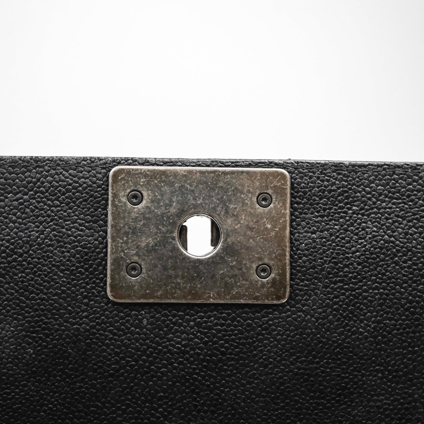 Chanel Quilted New Medium Boy Black Caviar Ruthenium Hardware