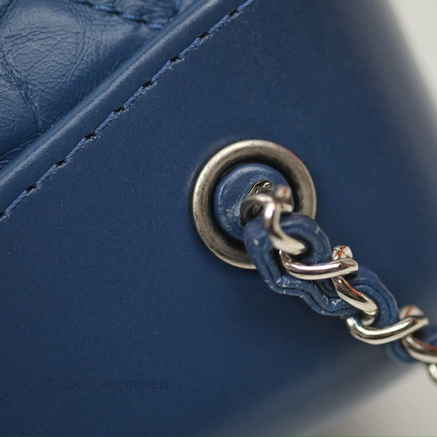 Chanel Small Gabrielle Backpack Blue Aged Calfskin