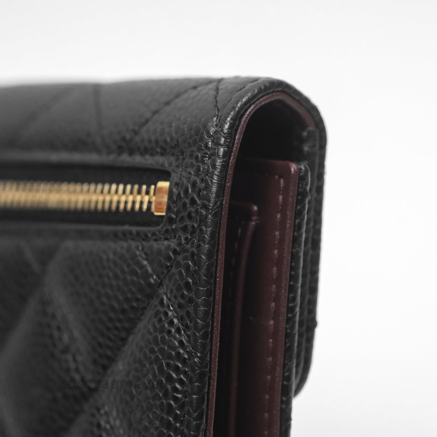 Chanel Classic Short Flap Wallet Black Caviar Gold Hardware