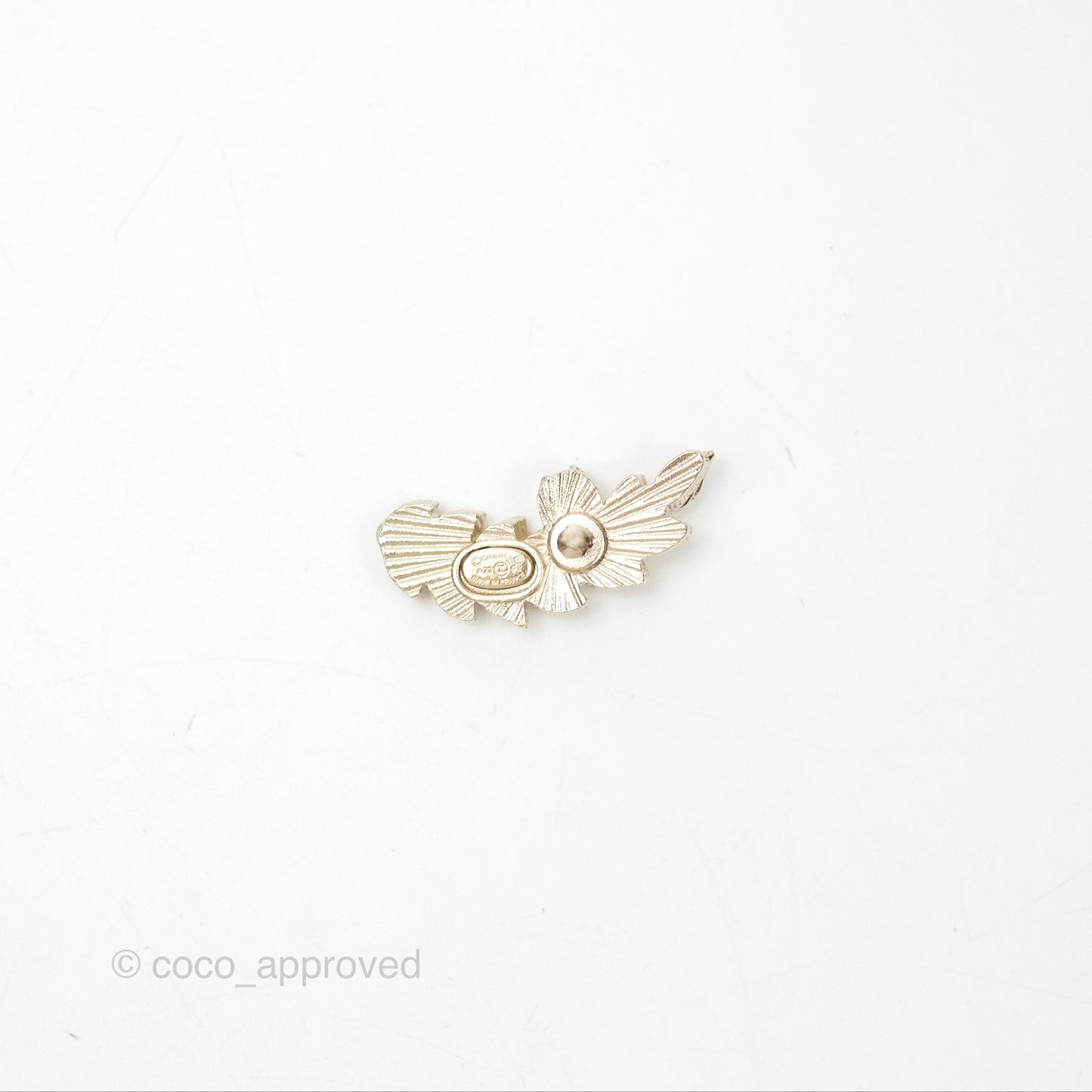 Chanel Leafy Camellia No5 Perfume CC 4 Pin Brooch Set Gold Tone 22P