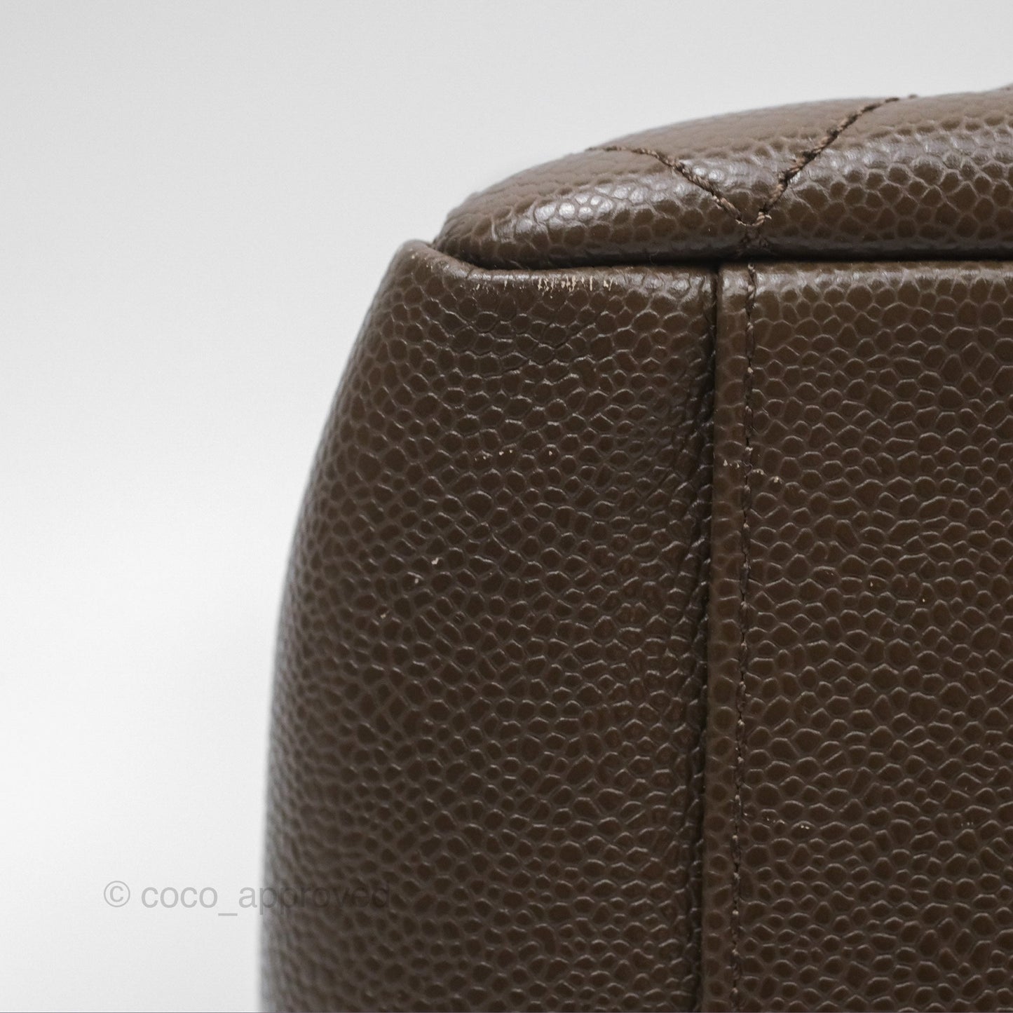 Chanel GST Chocolate Brown Caviar Silver Hardware
