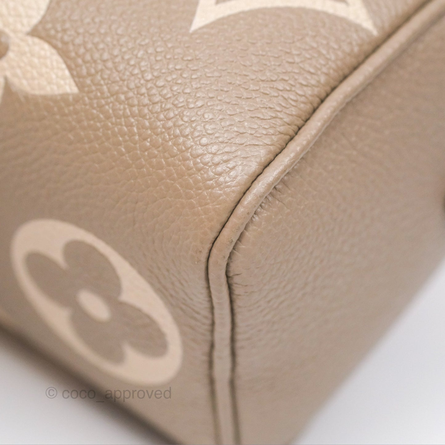 Louis Vuitton Nano Speedy Monogram Empreinte Dove/Cream
