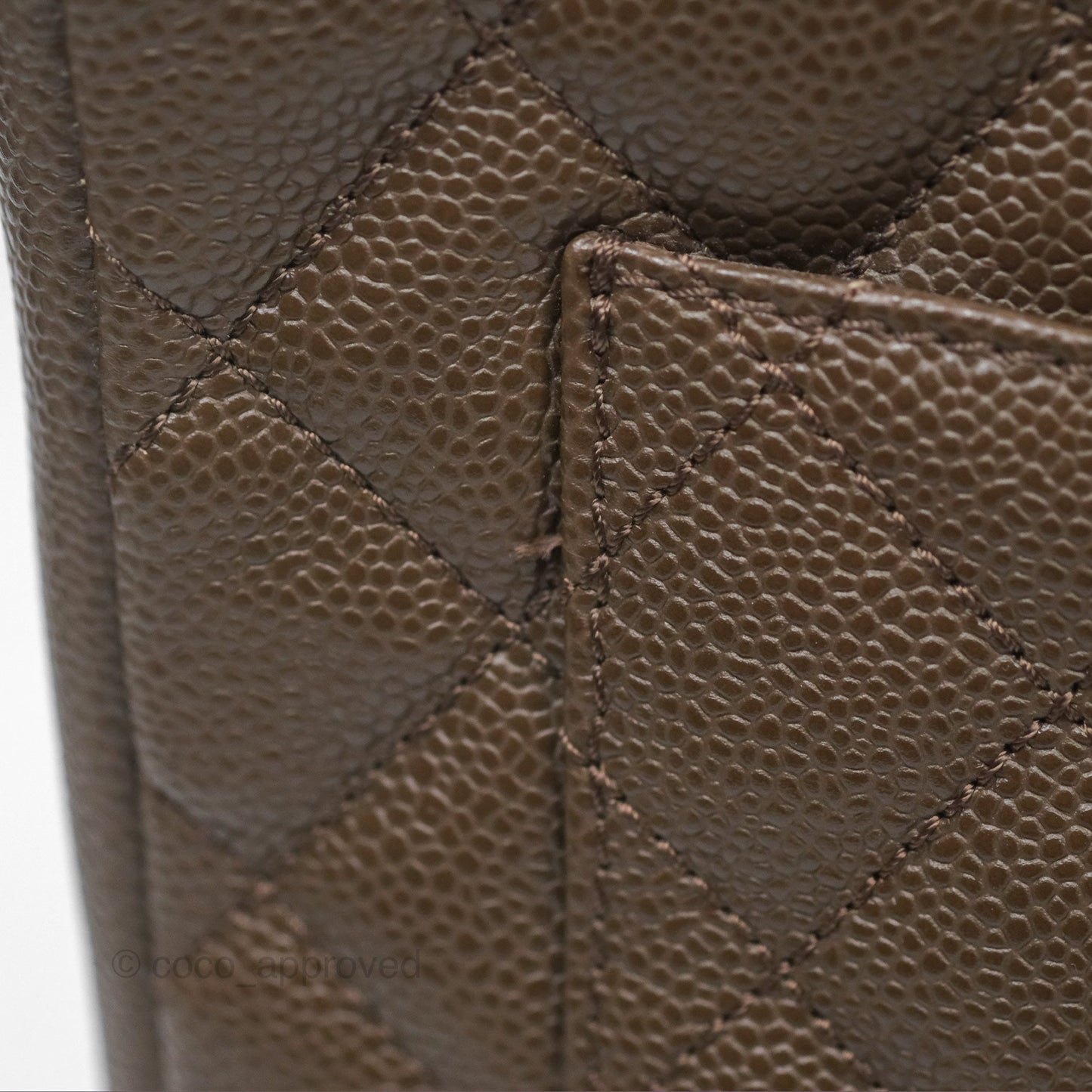 Chanel GST Chocolate Brown Caviar Silver Hardware