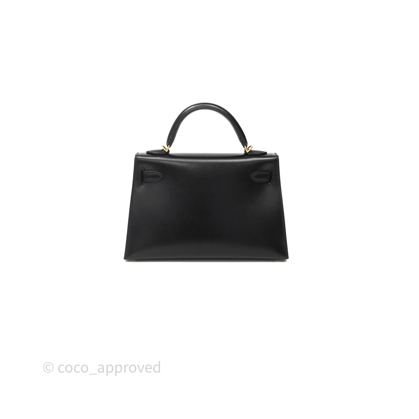 Hermès Mini Kelly II Black Noir 89 Box Leather Gold Hardware