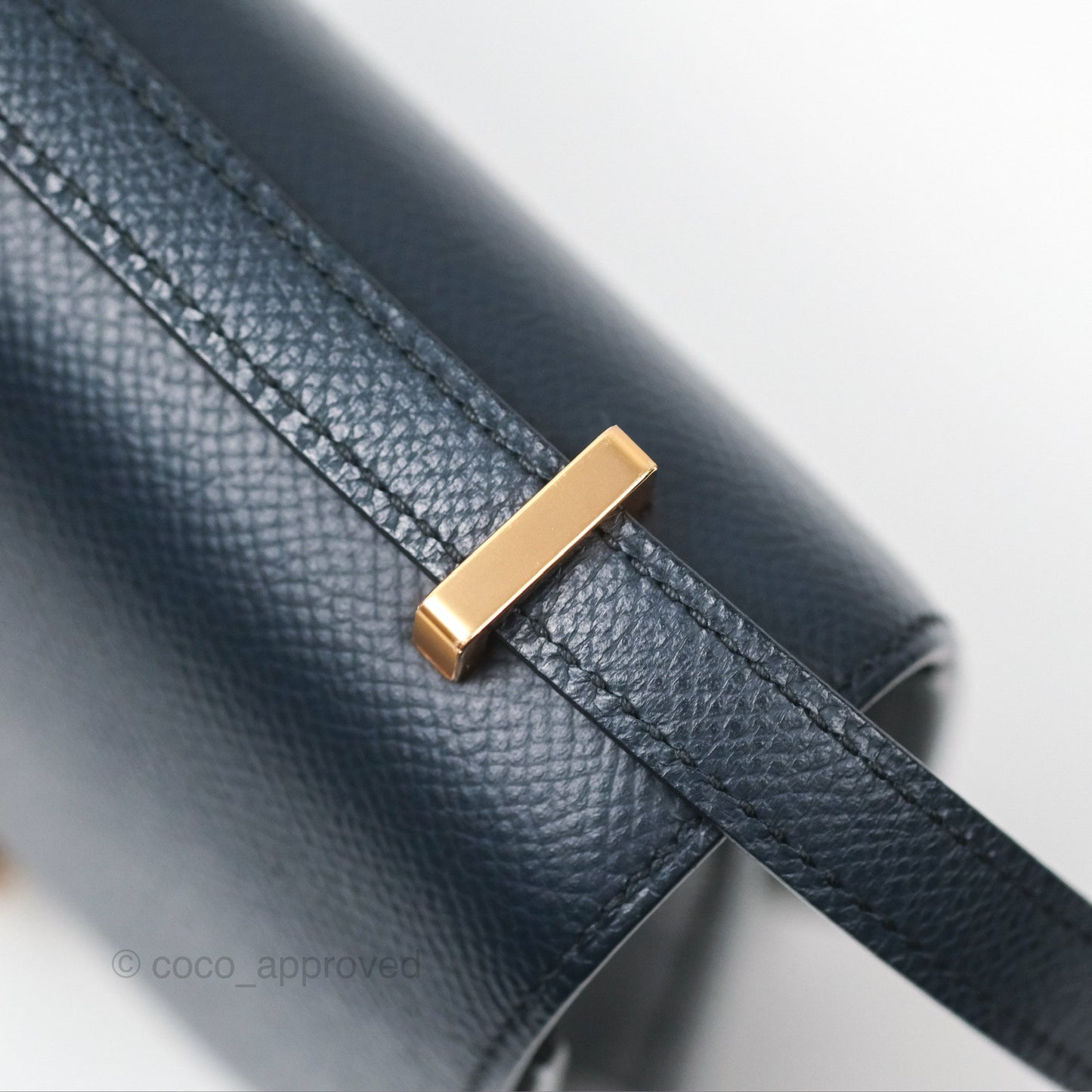 Hermès Constance Mini 18cm Bleu Nuit 2Z Epsom Rose Gold Hardware