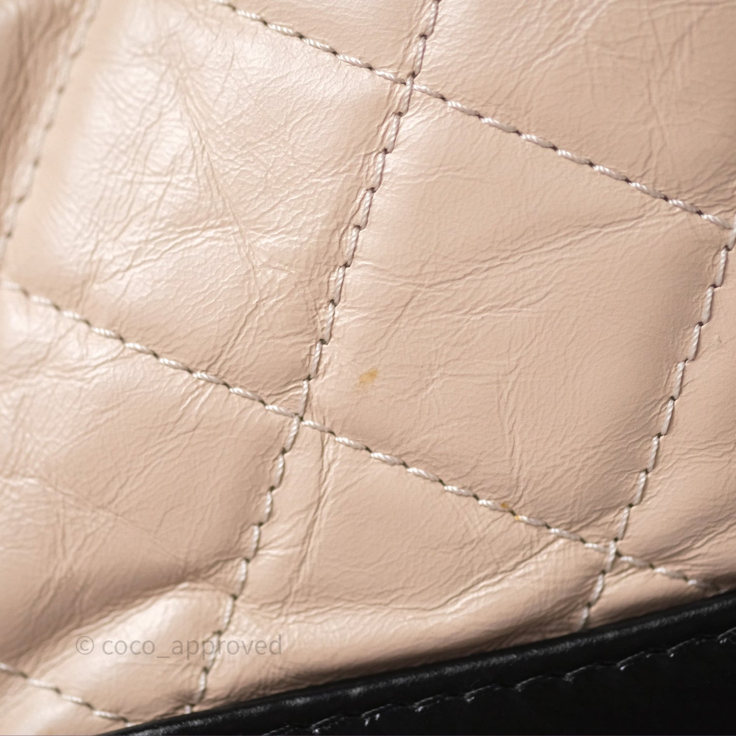 Chanel Small Gabrielle Backpack Beige Black Aged Calfskin