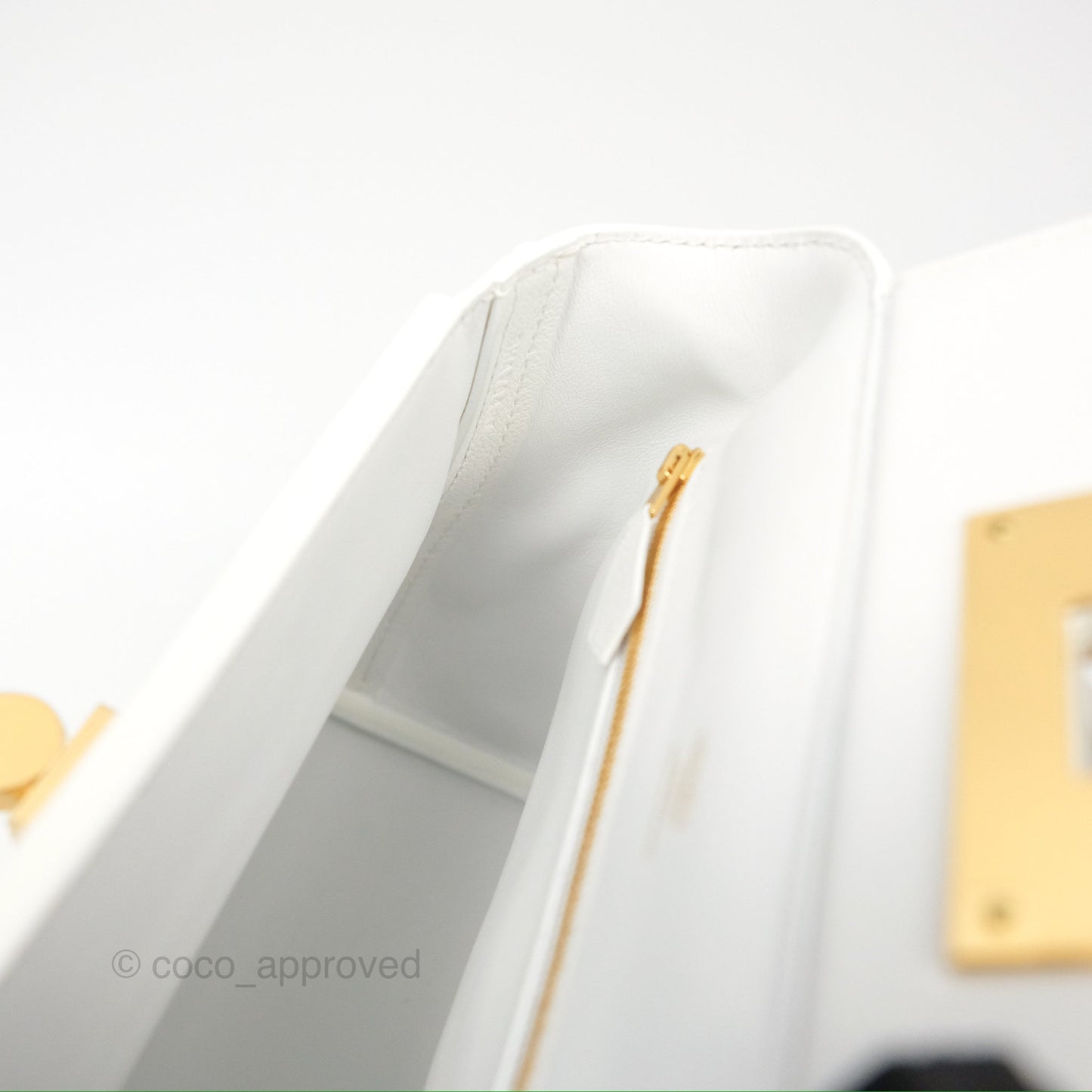 Hermès 24/24 21 Mini New White Evercolor/ Swift Gold Hardware
