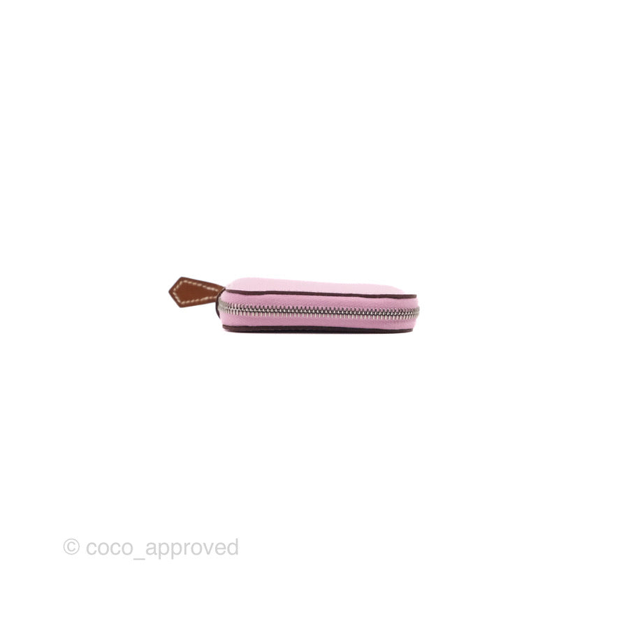 Hermès Silk In Compact Wallet Pink Epsom