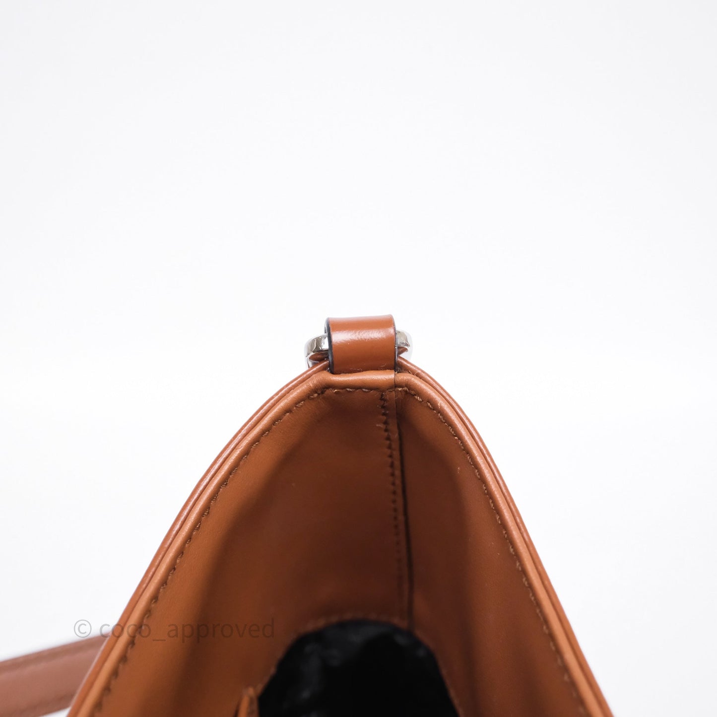 Prada Cleo Brushed Leather Shoulder Bag Brown