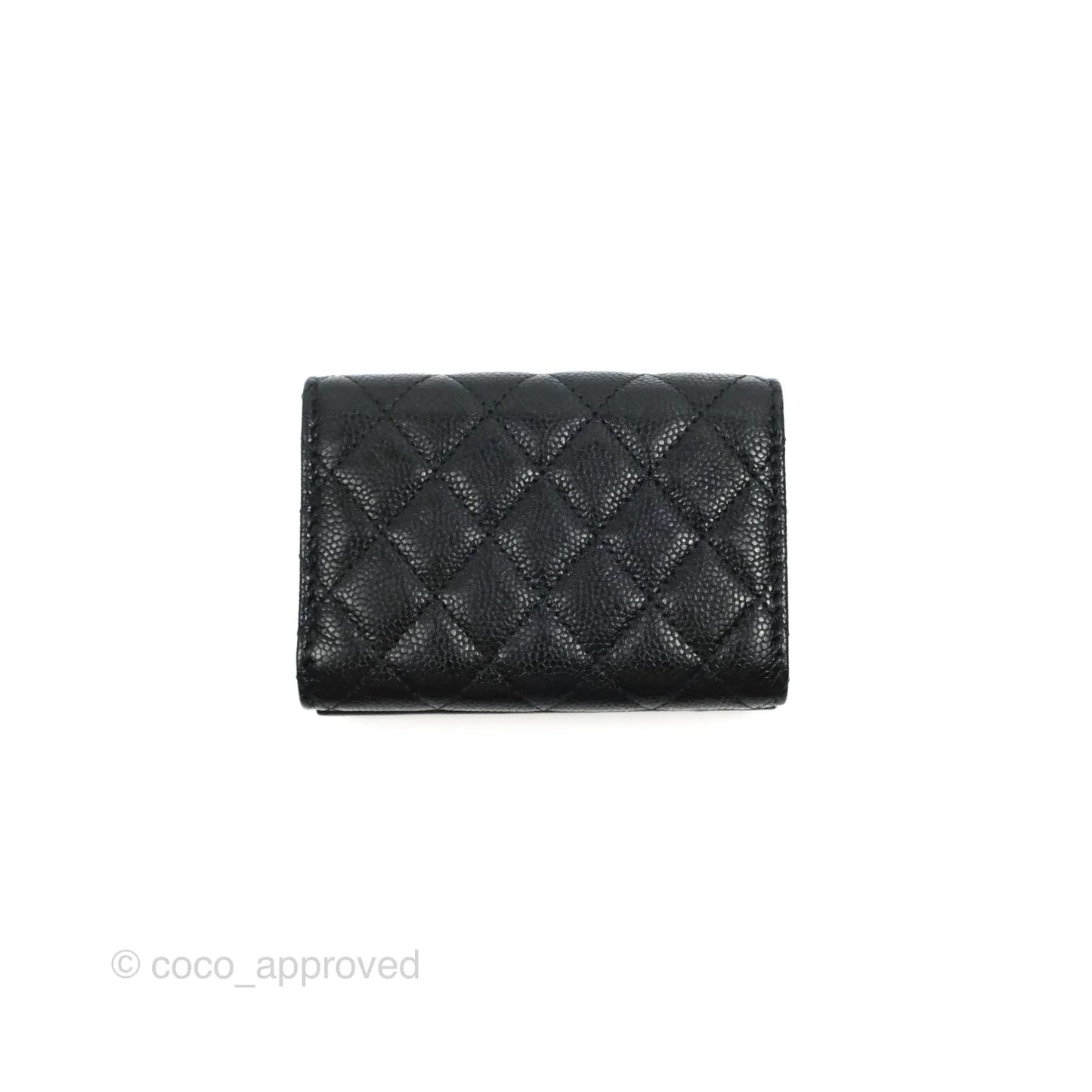Chanel Quilted Small Boy Flap Wallet Black Caviar Gold Hardware
