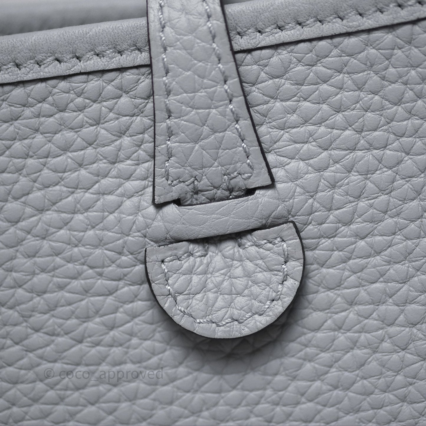Hermès Mini Evelyne 16 Glacier 8U Clemence Palladium Hardware