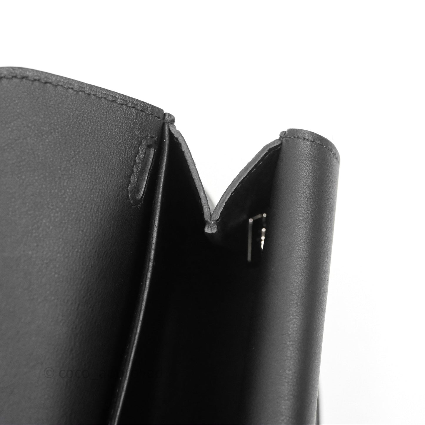 Hermès Halzan 25 Black Noir 89 Clemence Palladium Hardware