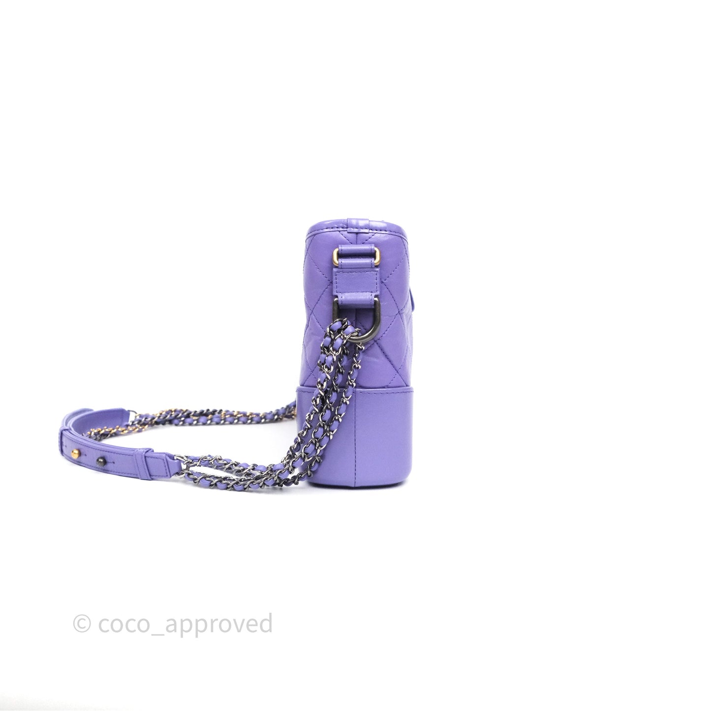 Chanel Quilted Medium Gabrielle Purple Aged Calfskin