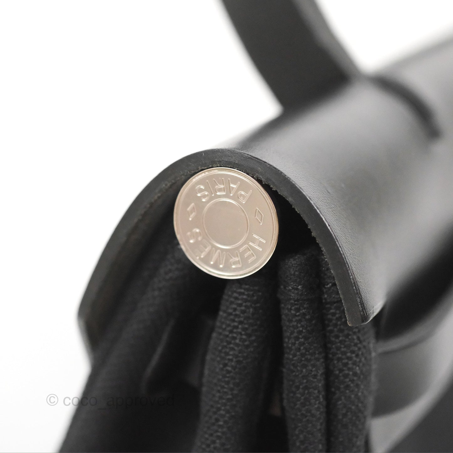 Hermès Herbag Zip 31 Retourne Black Canvas Palladium Hardware