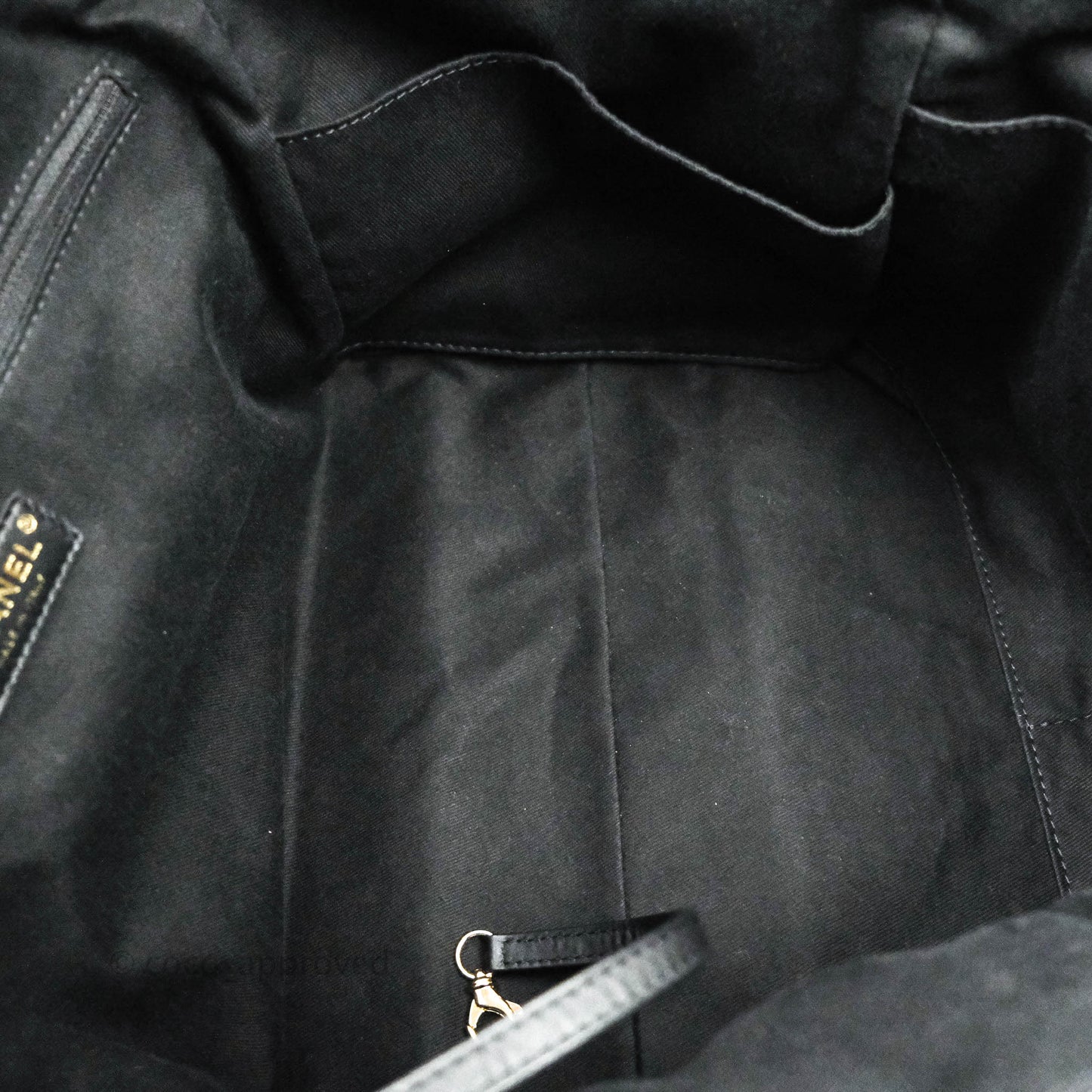 Chanel Large Deauville Charcoal Grey Canvas