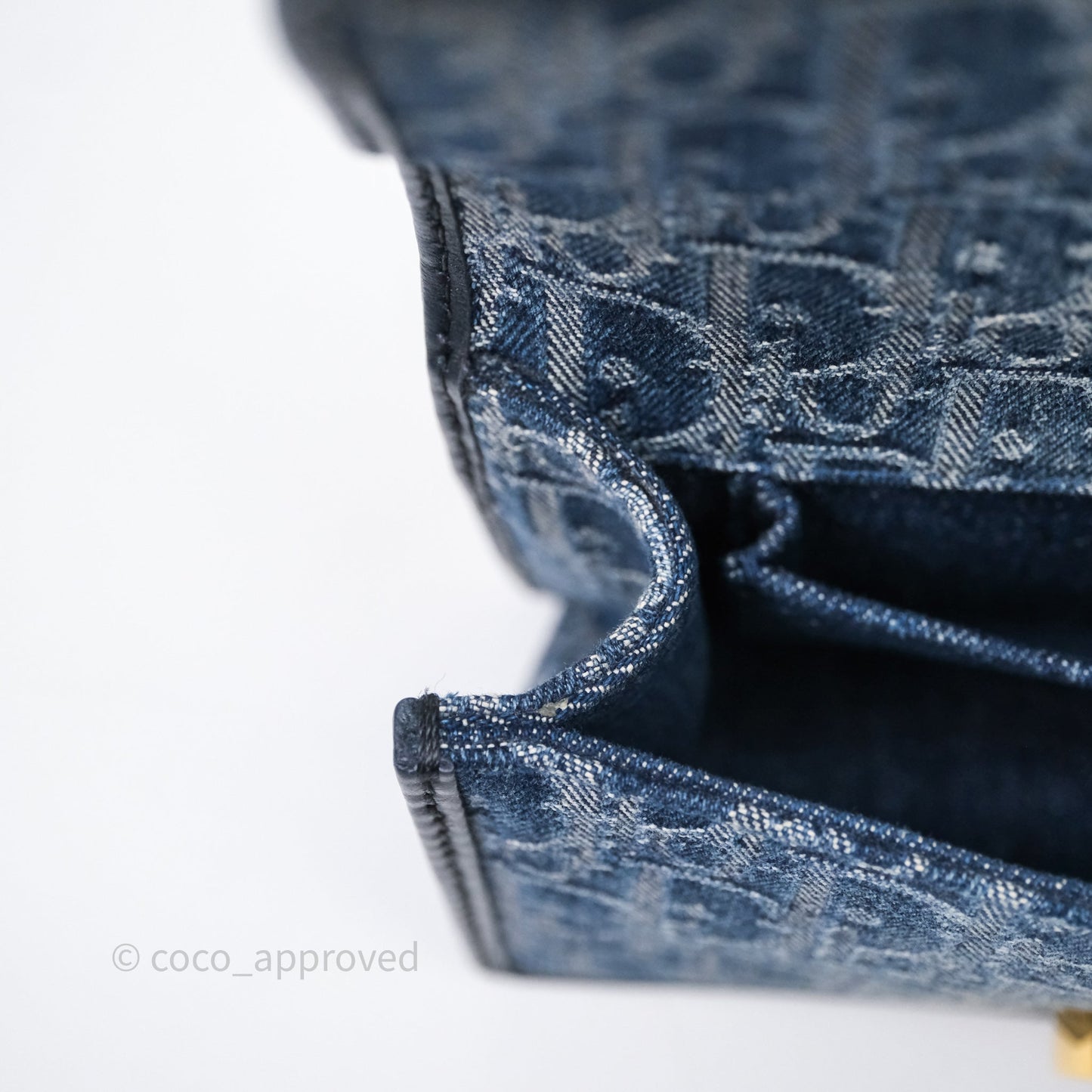 Christian Dior Montaigne East-West Bag Denim With Chain
