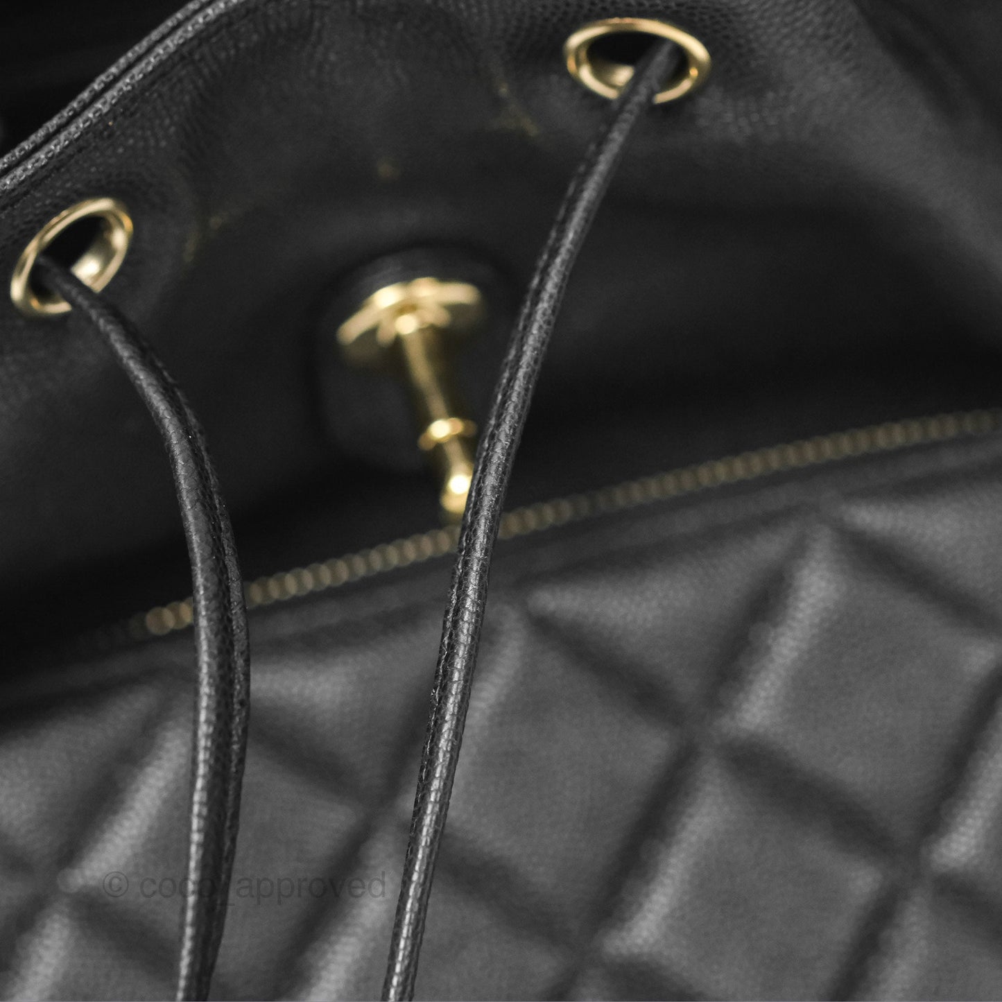 Chanel Quilted Business Affinity Backpack Black Caviar Gold Hardware