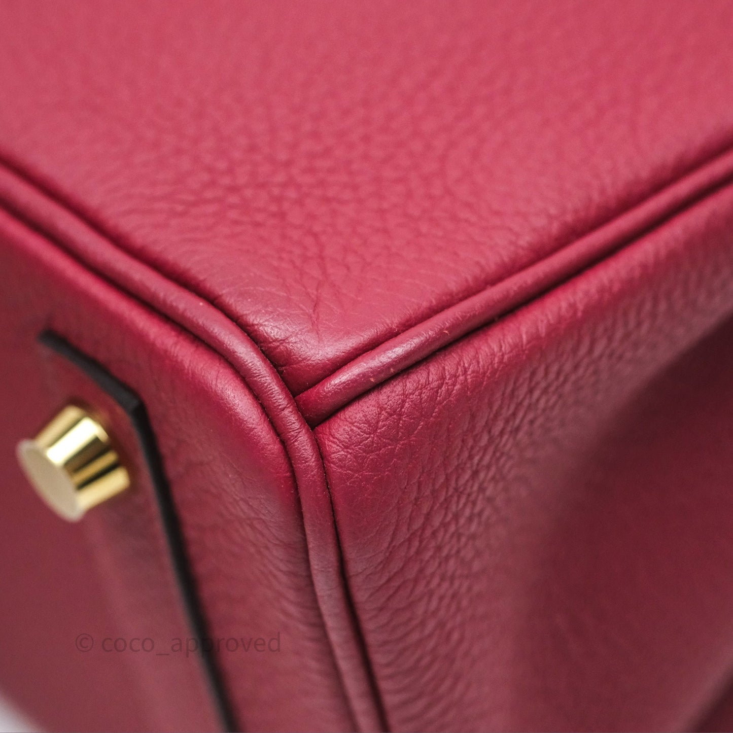 Hermès Birkin 25 Retourne Rouge Grenat Togo Gold Hardware