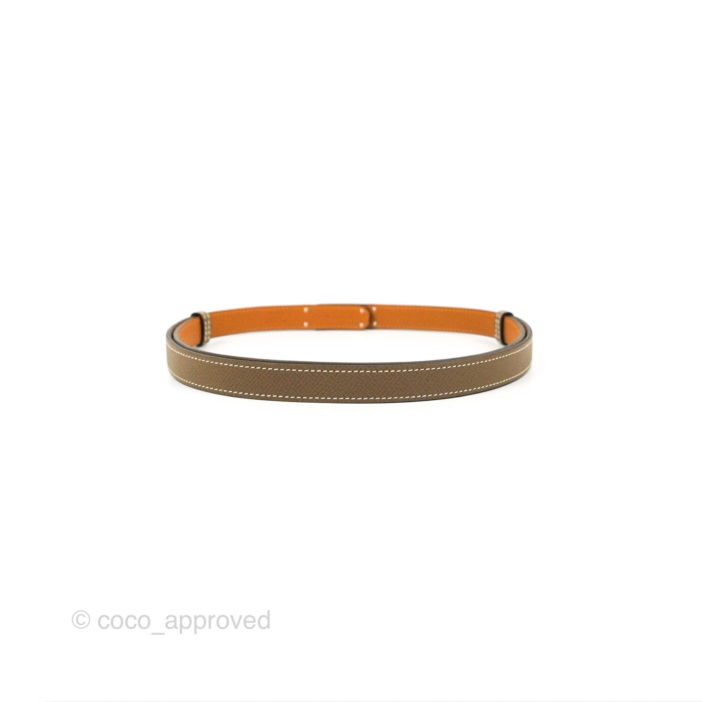 Hermès Kelly Buckle Belt Etoupe Epsom Palladium Hardware