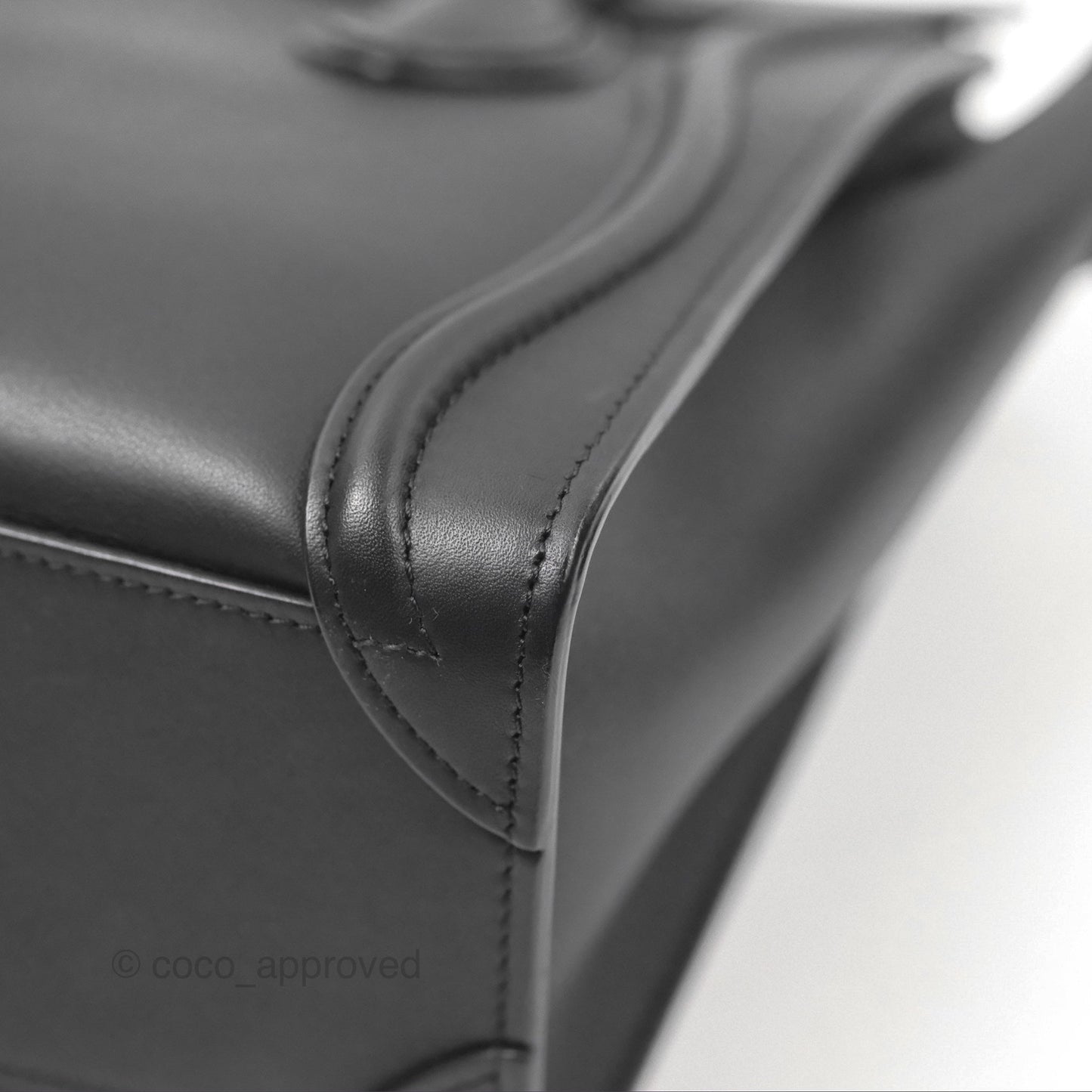 Celine Nano Luggage Bag Black Gold Hardware